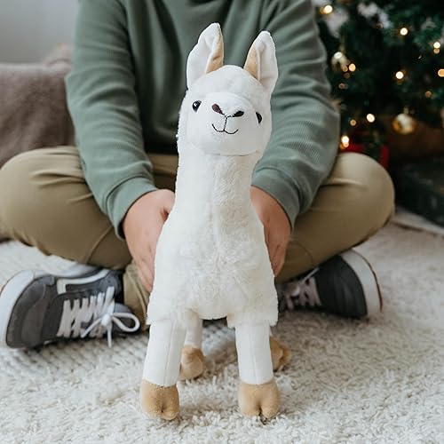 Miniatura 6 de The Petting Zoo Animal de peluche de llama, regalos para niños, animales salvajes del zoológico Onez, juguete de peluche de llama de 12 pulgadas