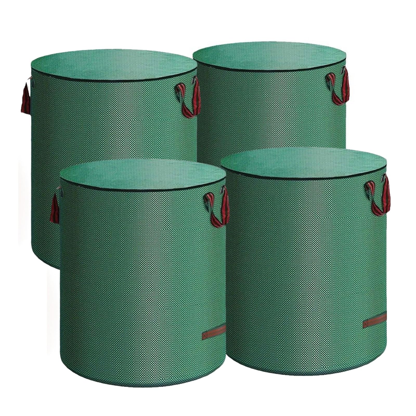 Sacos de Jardín 4X 272L,Bolsas de Basura con Asas,Gran Capacidad,Plegables y Reutilizables-Bolsas de Jardinería para Recoger Plantas,Residuos y Hojas(with Cover,67x84cm)