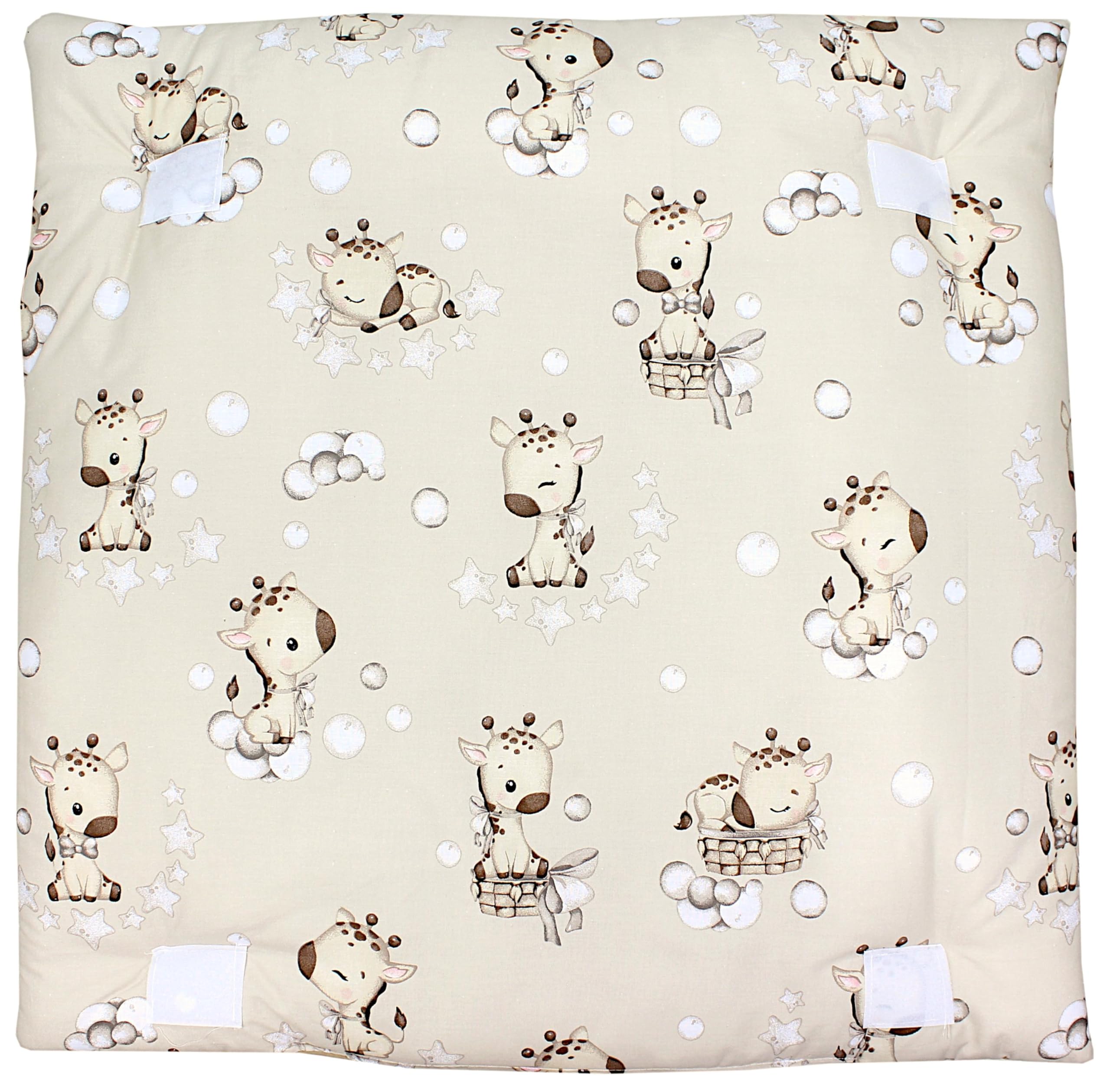 TupTam Colchón para Cambiador con 2 Fundas der Rizo, Bebé ANK019, Jirafa Beige, 76 x 76 cm — view 4