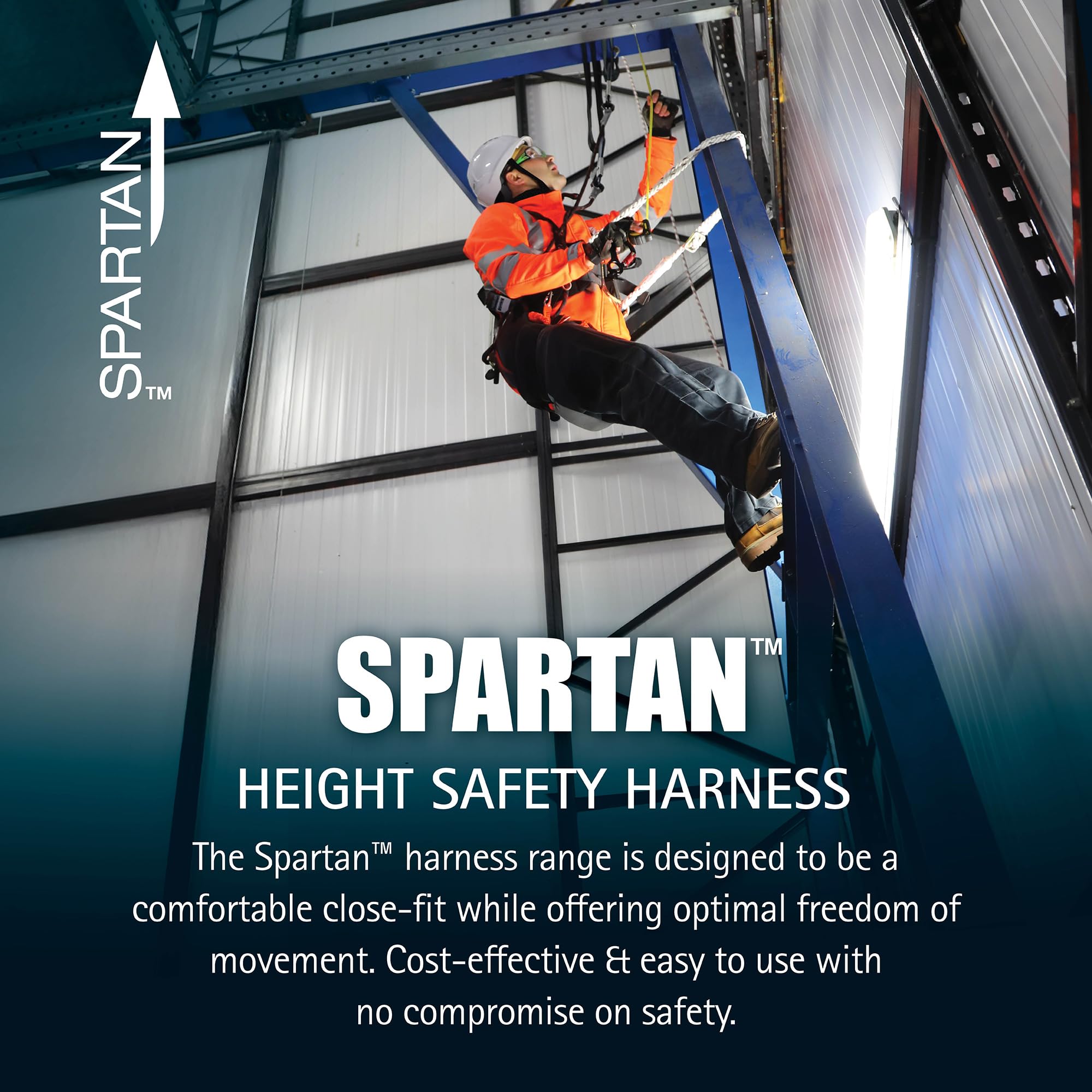 JSP SPARTAN Arnés Anticaídas y Elemento de Amarre EN 361 EN 354 - Negro - Talla Única