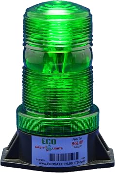 B1L120T GREEN 110V 120V AC 1/2"NPT PIPE MOUNT LED NON-FLASHING STEADY-ON WARNING LIGHT BEACON