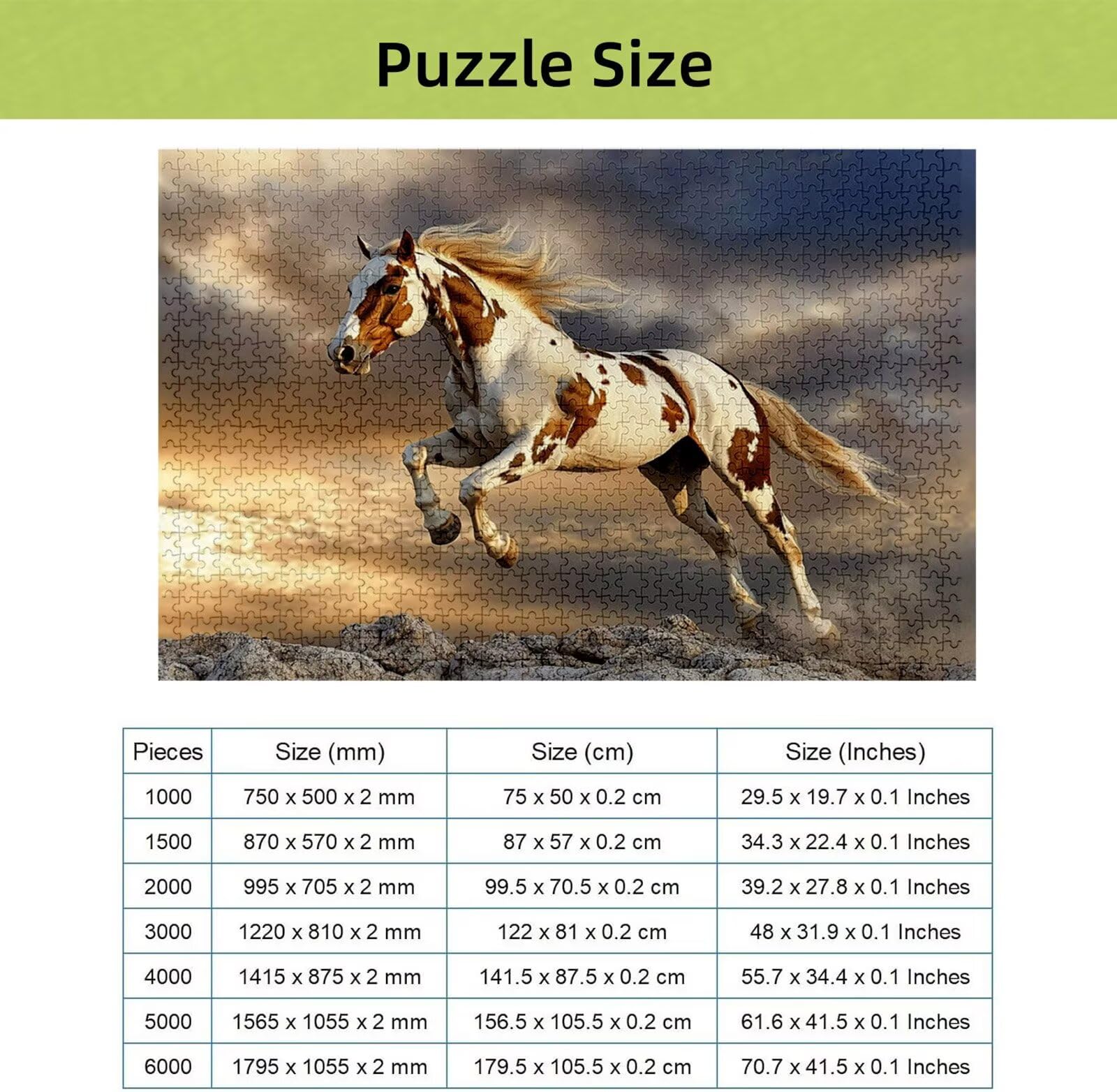 Puzzle 1500 Piezas Caballo, Puzzle Animal con Caja para Adultos, 87x57 cm, DIY 1500 Piezas Rompecabezas Madera para Adultos, Rompecabezas Desafiante para Decoracion Hogar y Pared, Regalo Mujer H-923