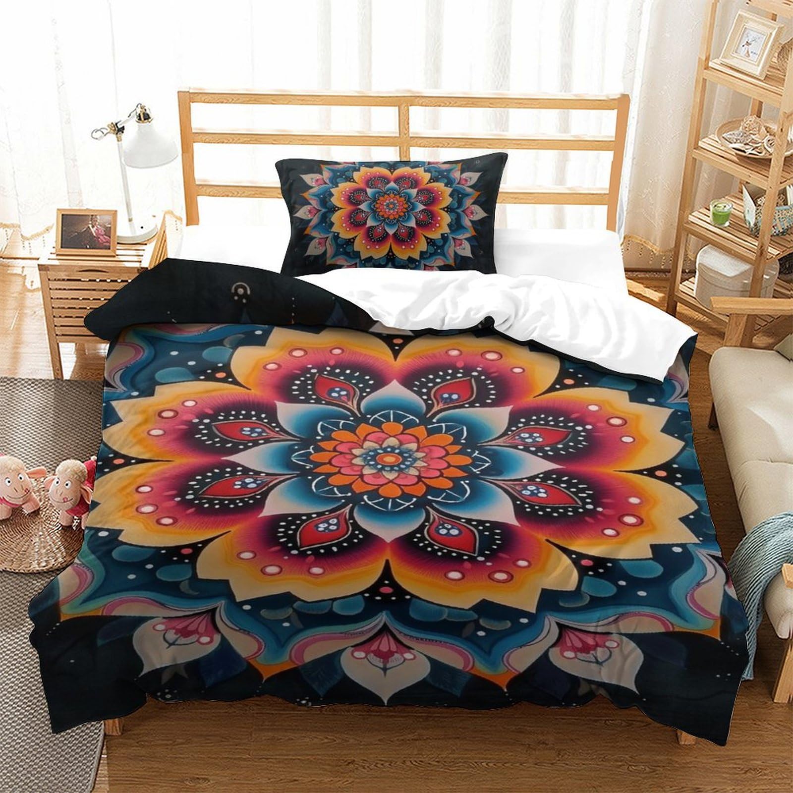 Ensemble de literie microfibre respirante housse de couette 3 pièces