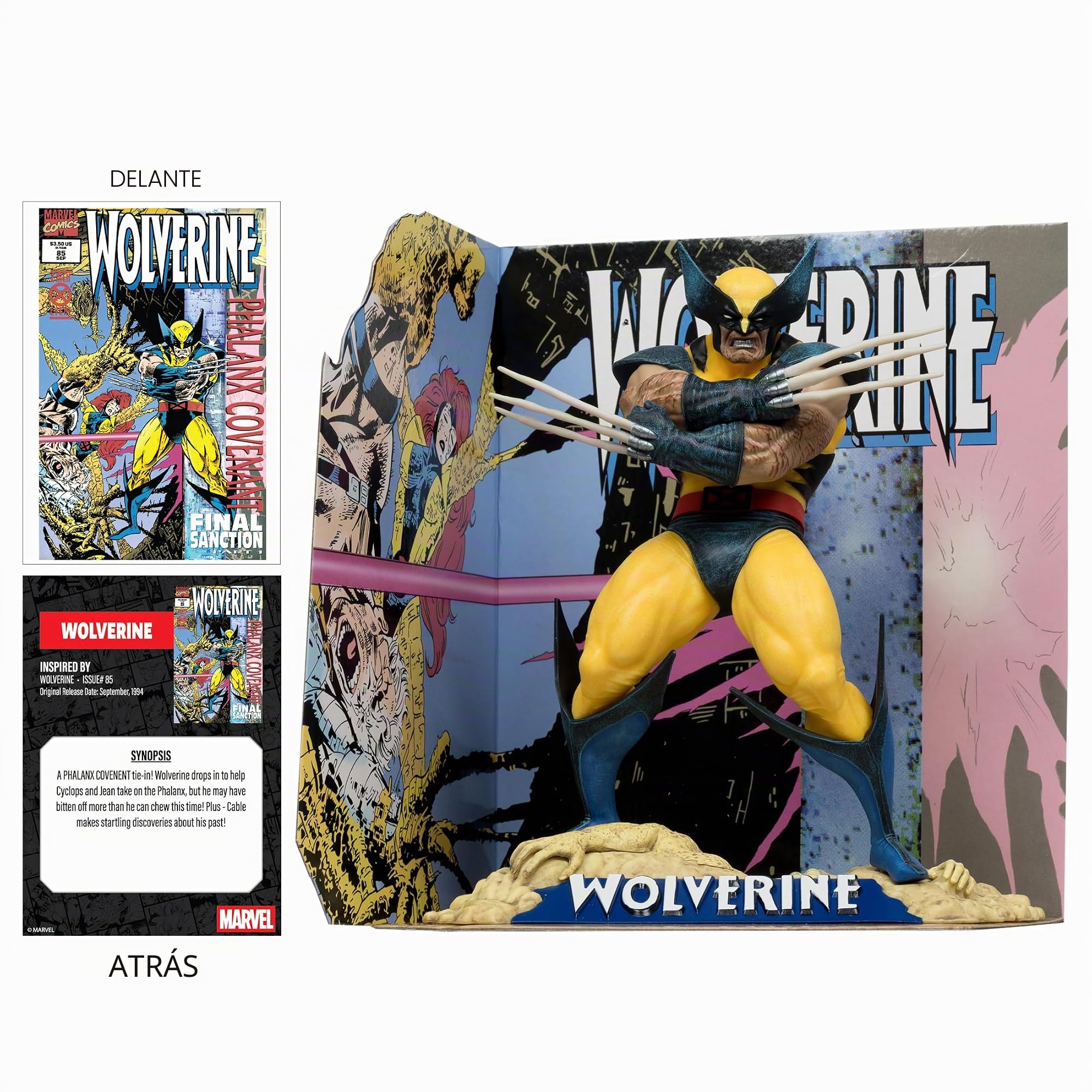 McFarlane Toys - Marvel Wolverine - Coleccionable a Escala 1:10 con Escena (Wolverine #85)