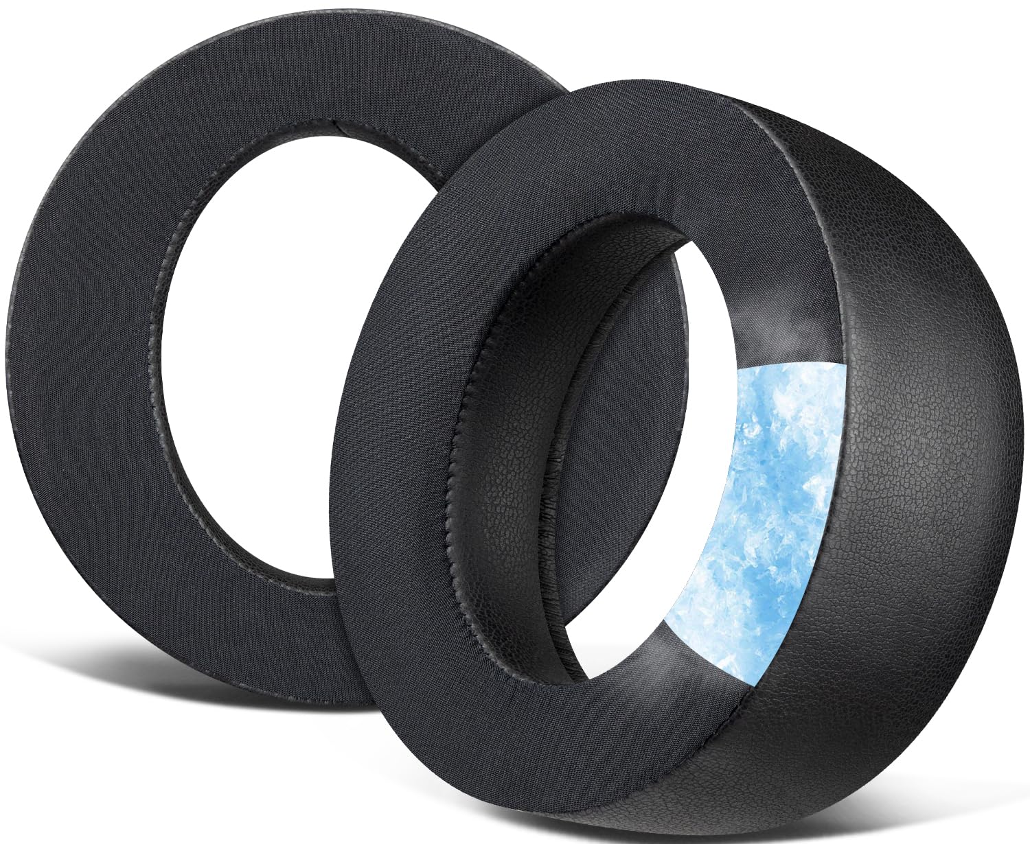 SOULWIT Almohadillas de Gel Refrigerante para Sony Playstation PS5 Pulse Elite Inalámbricos Auriculares, Almohadillas con Espuma de Aislamiento de Ruido - Negro