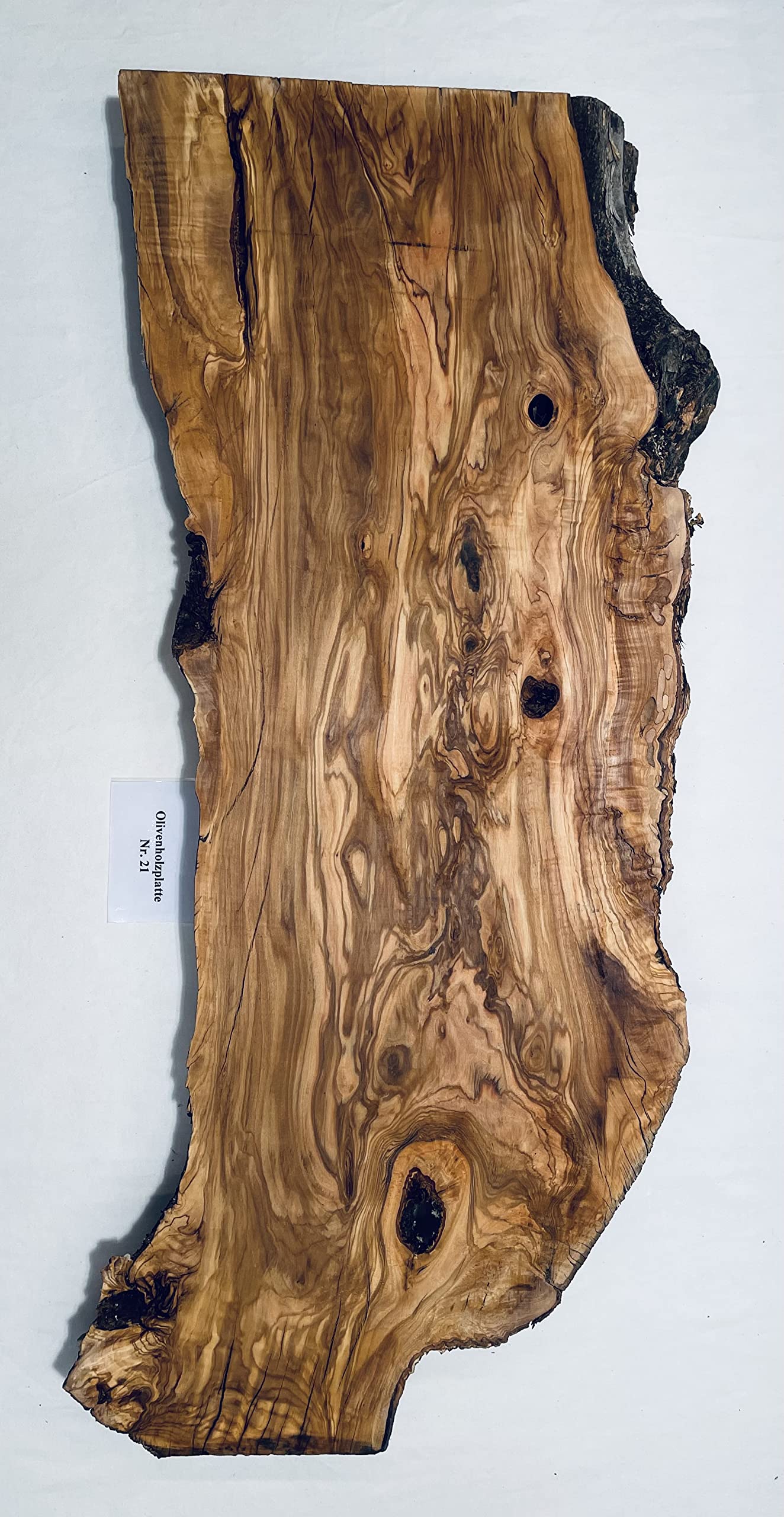 Olivenholz Platte - Massivholz Platte Oliven Bohlen Tischplatte Holz (Platte  21-93x34x8 cm (LxBxH)) : Amazon.de: Kche, Haushalt & Wohnen