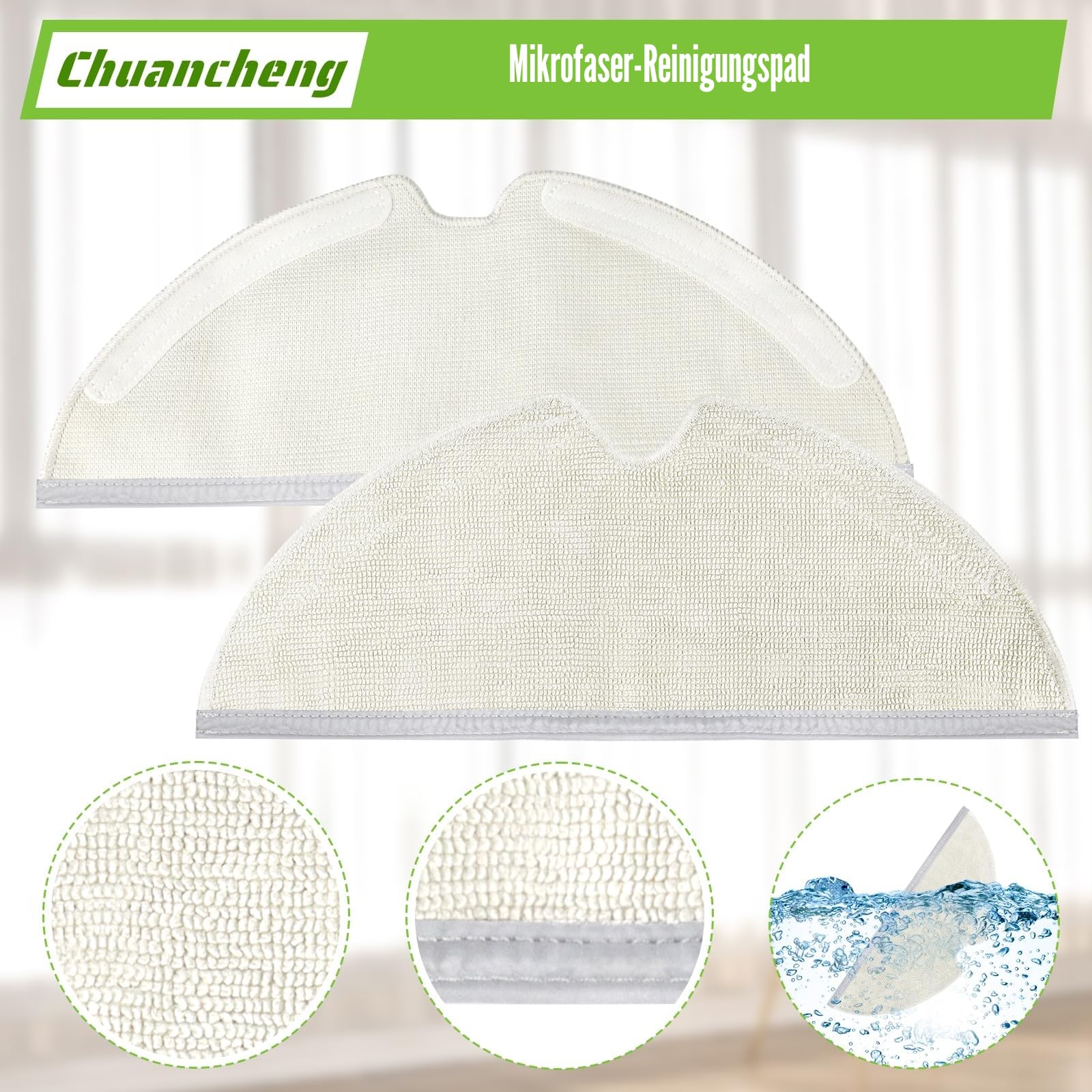 20-teiliges Ersatzteil-Zubehörset für Roborock S5 Max, S6, S6 Pure, S6 MaxV & für Xiaomi Staubsauger mit Hauptbürste, Seitenbürste, HEPA-Filter, Wischtücher waschbar & wiederverwendbar