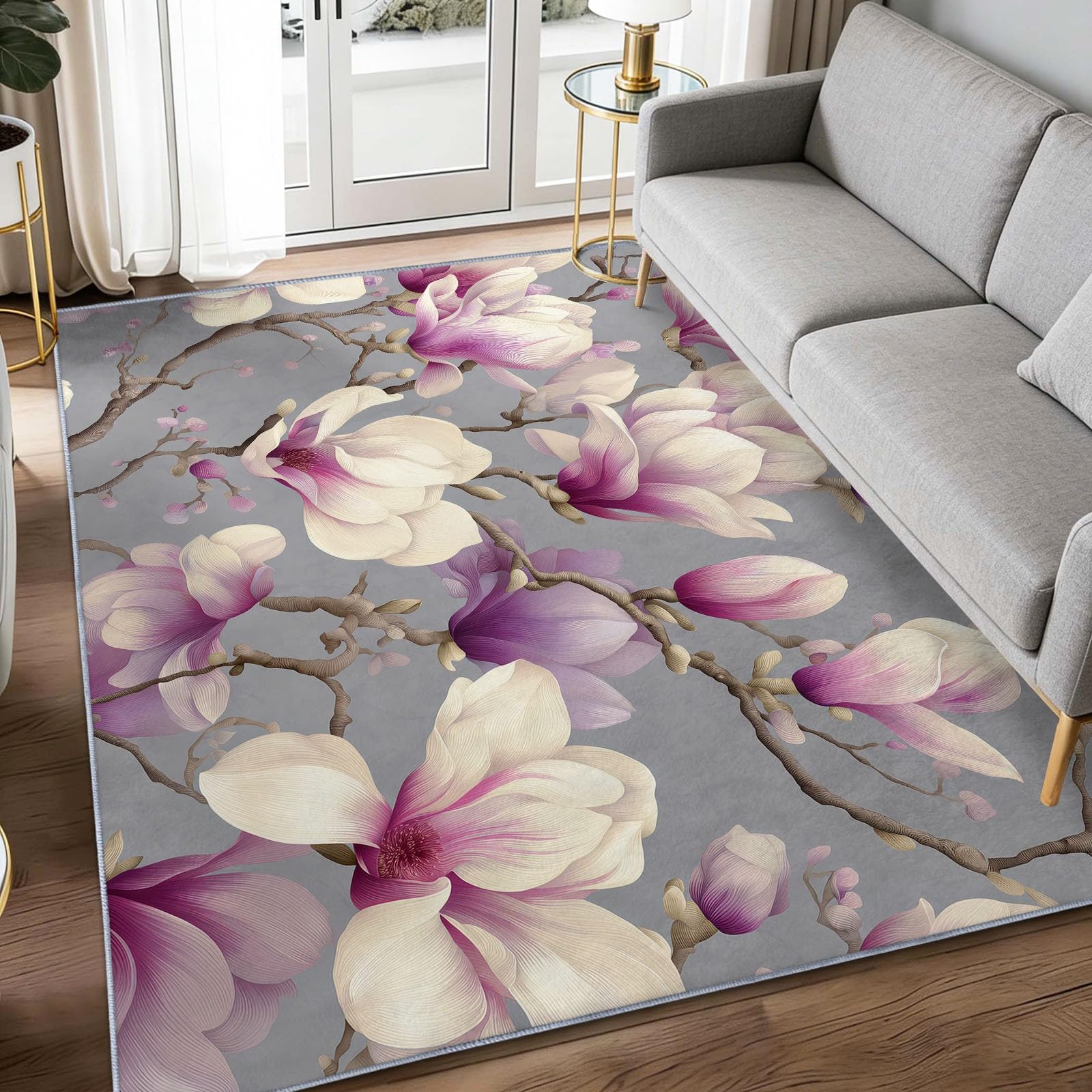 Tapis de salon lavable antidérapant pour résoudre les soucis d'entretien