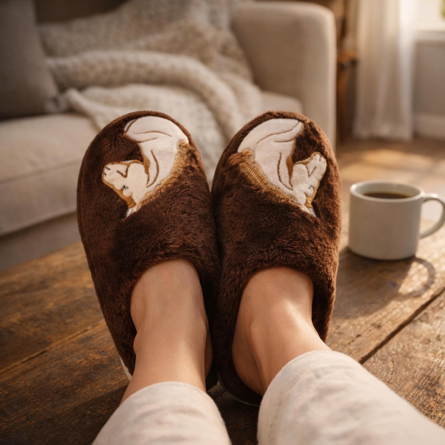 Jeasona Animal Slippers Women Sloth Horse Owl Penguin Elephant Gifts for Women