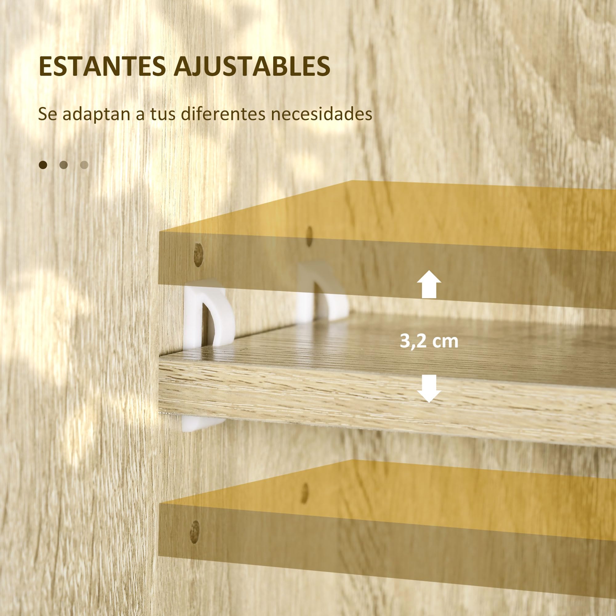 kleankin Armario de Baño con Espejo Armario de Pared con 1 Puerta Estante Ajustable Toallero y Compartimento Mueble de Baño Colgante para Salón 60x15x70 cm Roble