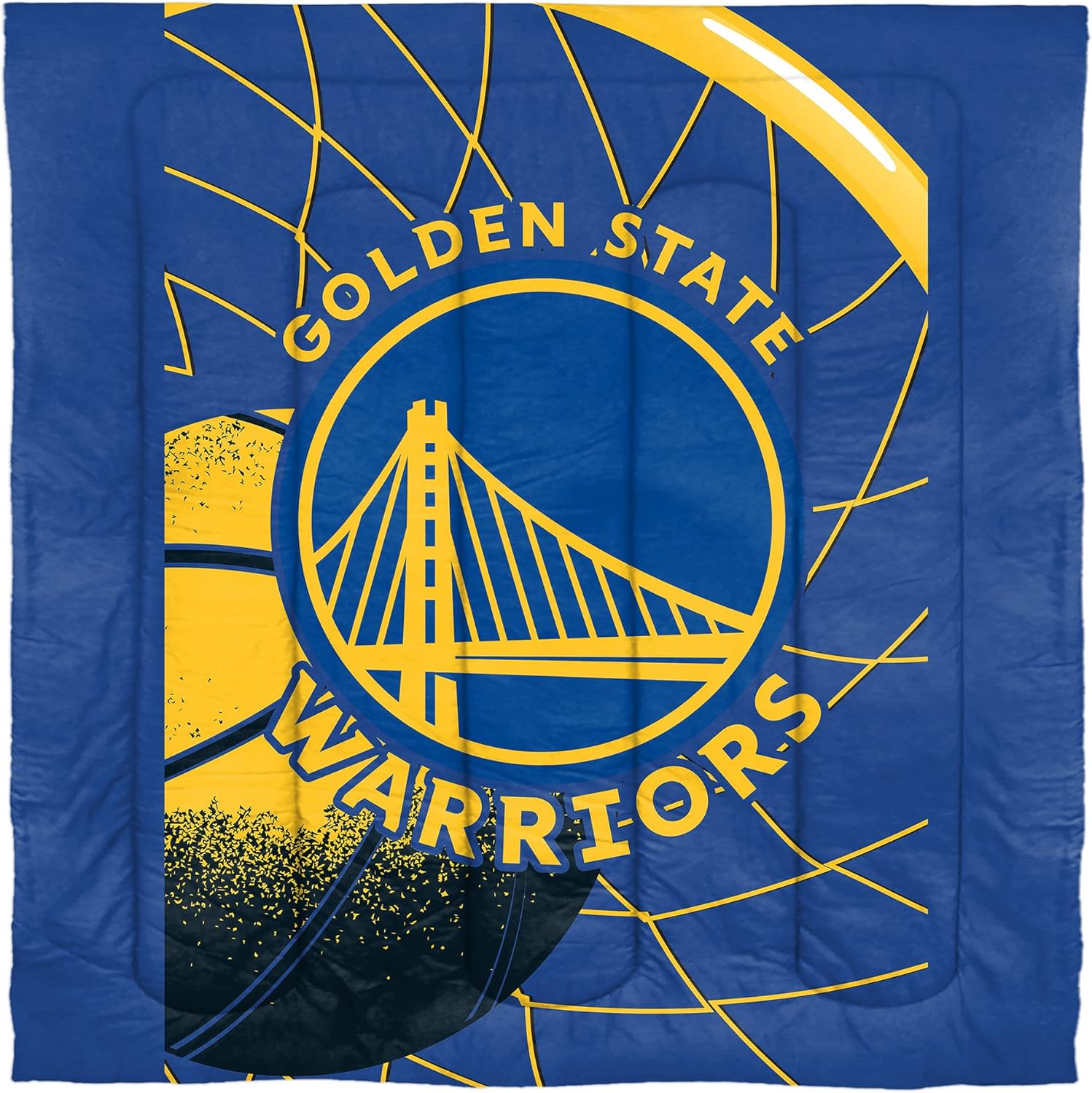 NORTHWEST Golden State Warriors Official NBA Comforter Set – Soft Bedding with Team Logo & Pillow Shams – Super Soft Game Day Bed Set with Shams – Basketball Fan Bedroom Set, Full/Queen - Image 3