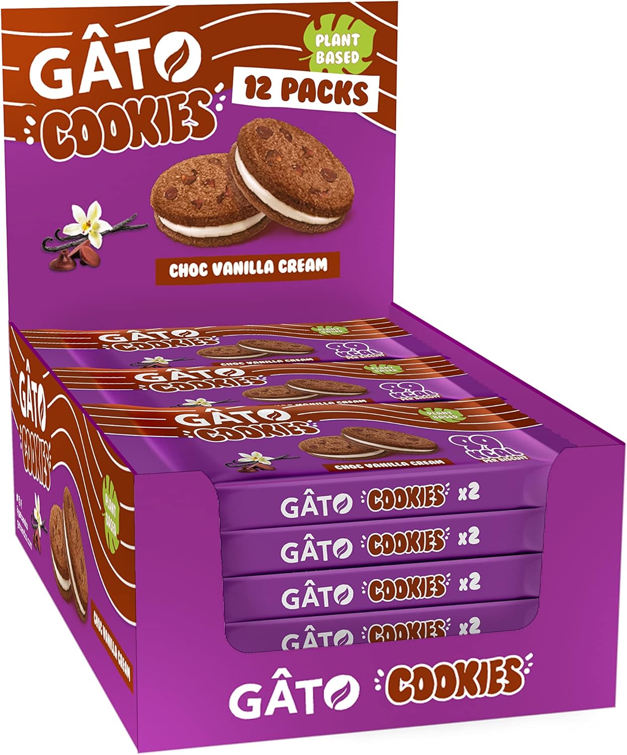 GATO Vegan Biscuits Low Calorie Cookies & Creams Range Biscuits