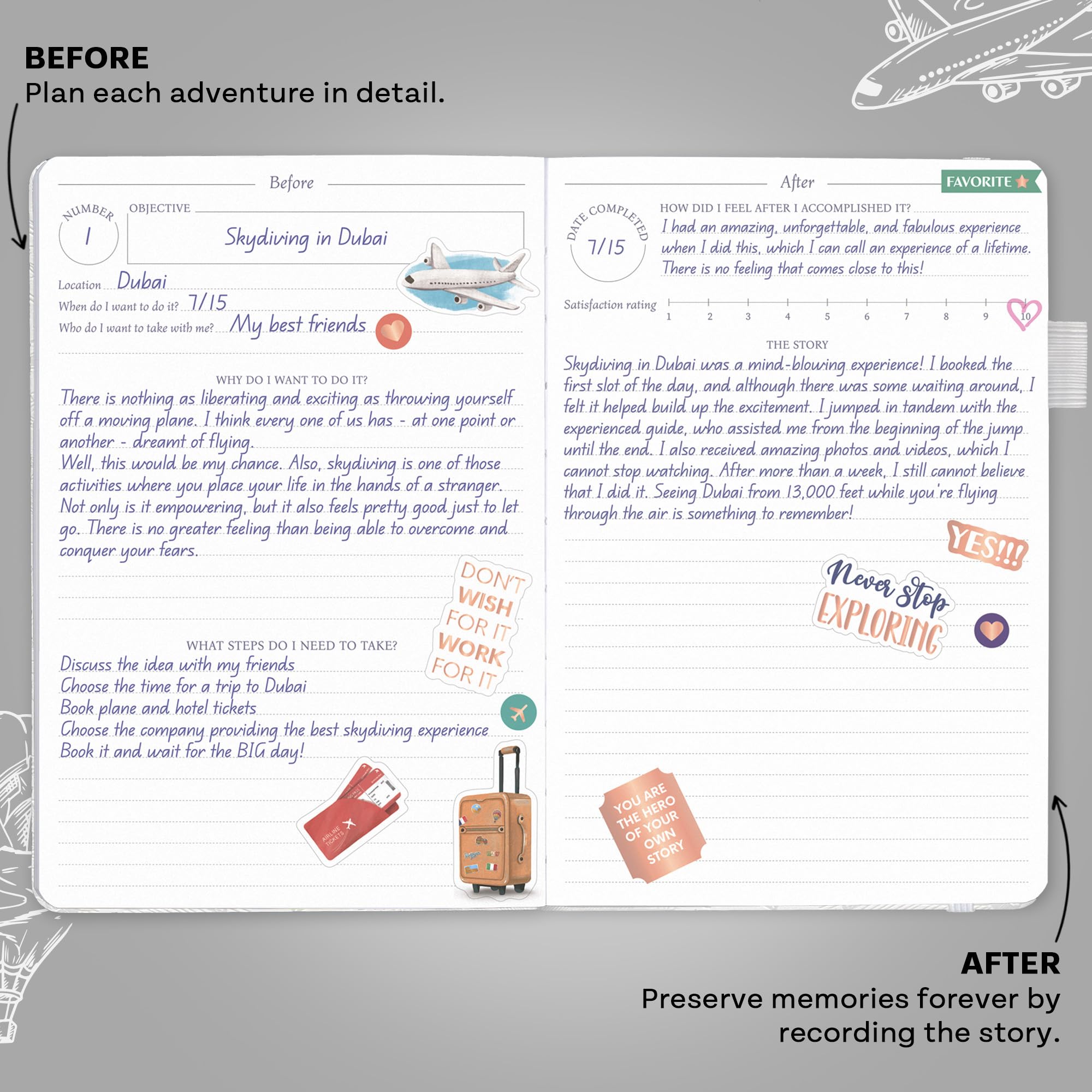 Legend Bucket List Journal, The Ultimate Notebook to Plan Adventures, Travels, Goals & Experiences - Image 3