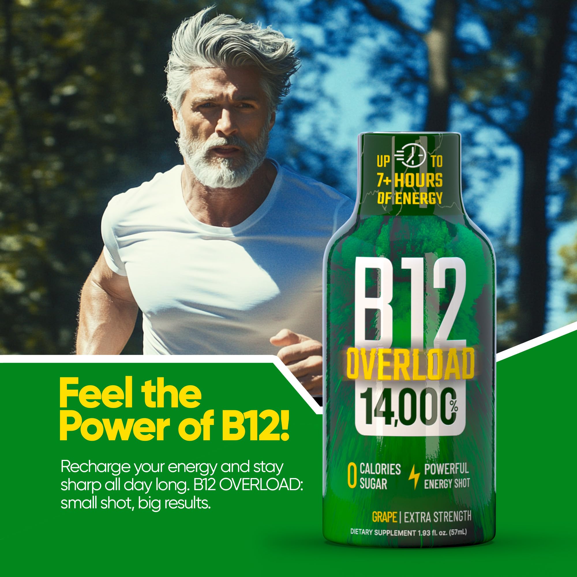 b12 and b12 with mi injections acres green co Amazon.com : B12 Overload Extra Strength Energy Shot – Grape – 260mg  Caffeine, 14000% B12, Electrolytes – Energy & Vitality Support – Zero Sugar  No Calories – Vegan, Kosher, Gluten-Free – 1.93 fl oz, 12-Pack : Everything  Else