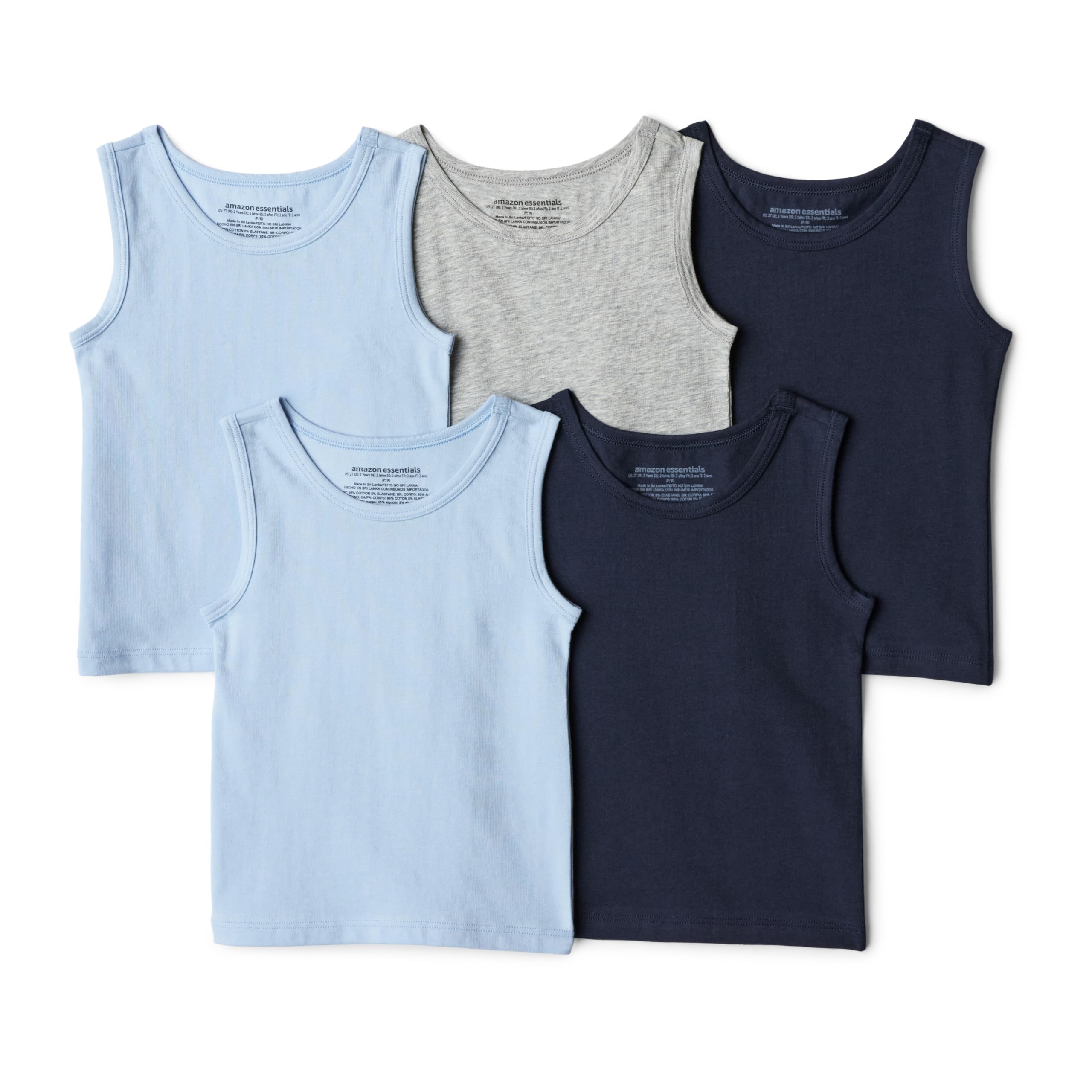 Amazon Essentials Jungen Tanktop-Unterhemden aus Baumwoll-Jersey