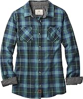 Legendary Whitetails Women's Cottage Escape Plaid Flannel Shirt - Soft 100% Cotton Long Sleeve Button-Down for Fall Layering