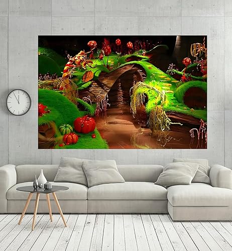 Miniatura 3 de Telón de fondo de fotografía Willy Wonka Charlie y la fábrica de chocolate, suministros de fiesta de cumpleaños para niños, pancarta de fiesta de