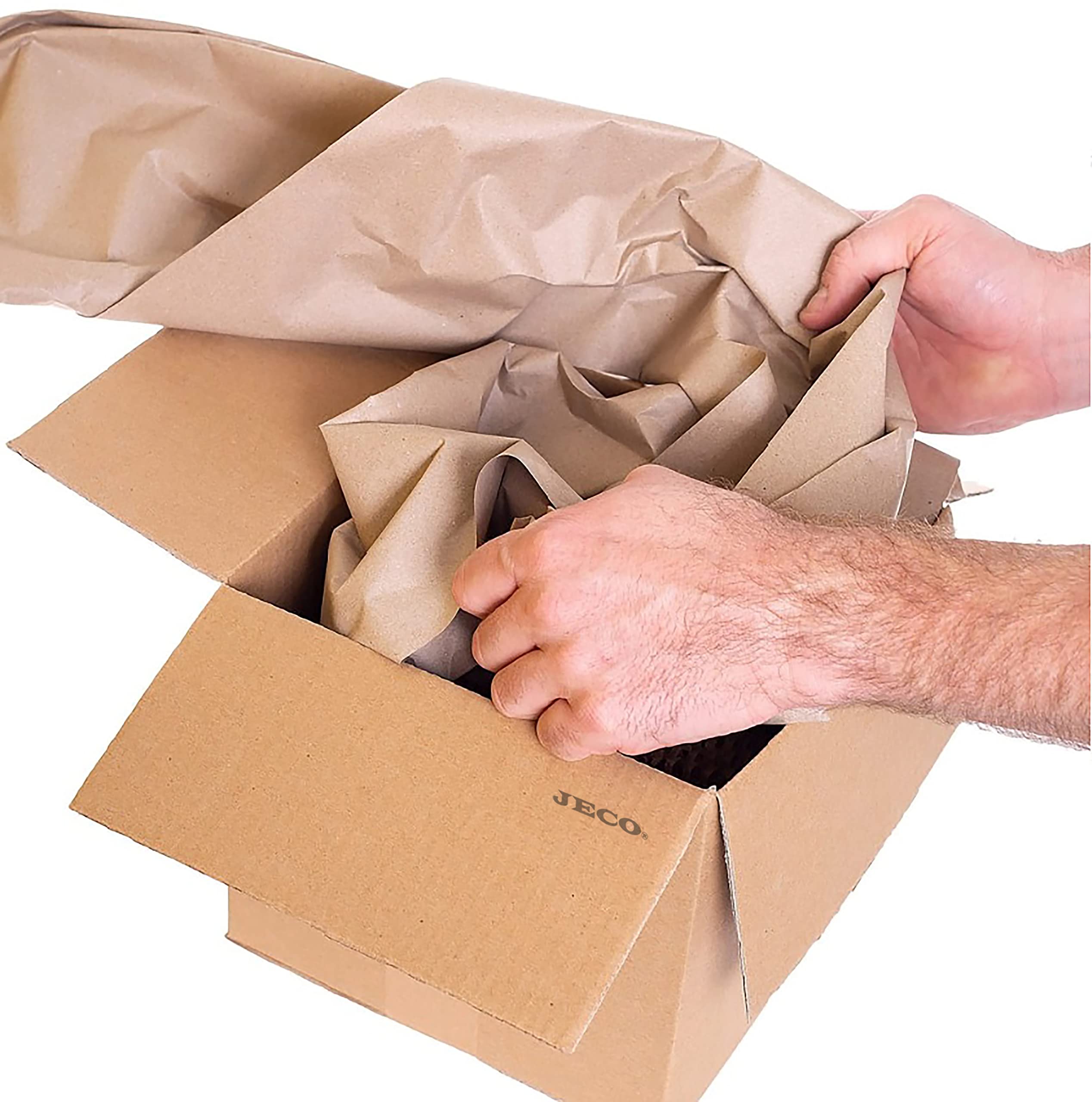 Jeco Papier Kraft Froissé 20cm x 250m Bourrage Calage Écologique Protection Colis 100% Recyclé