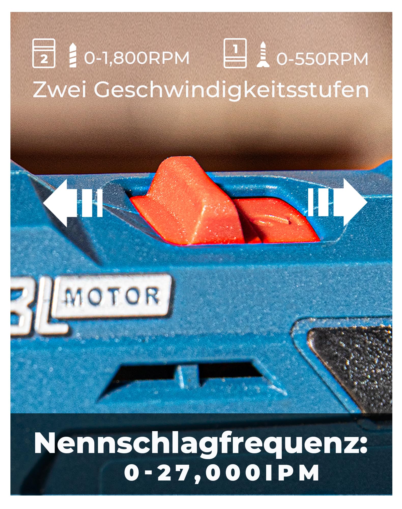 Dong Cheng Akku-Schlagbohrschrauber-Set 20V 50Nm, bürstenlose Schlagbohrmaschine (2x2,0 Ah), 20+1+1 Drehmomentstufen Akkubohrer, 2 Gang, 13mm Bohrfutt