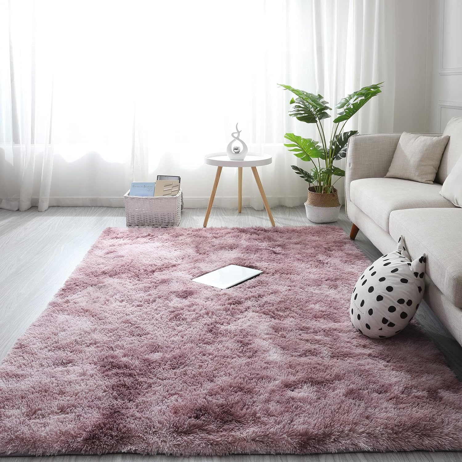 TEWWET Fluffy Rugs for Bedroom 6x9, Soft Shaggy Bedroom Rug