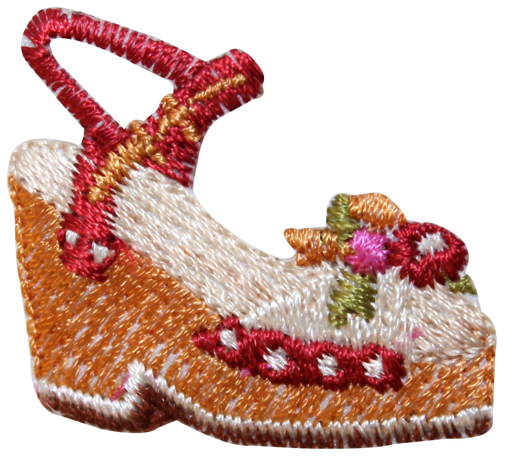 ID 8532 Clog Strap On Sandal Patch Heel Fashion Embroidered Iron On Applique