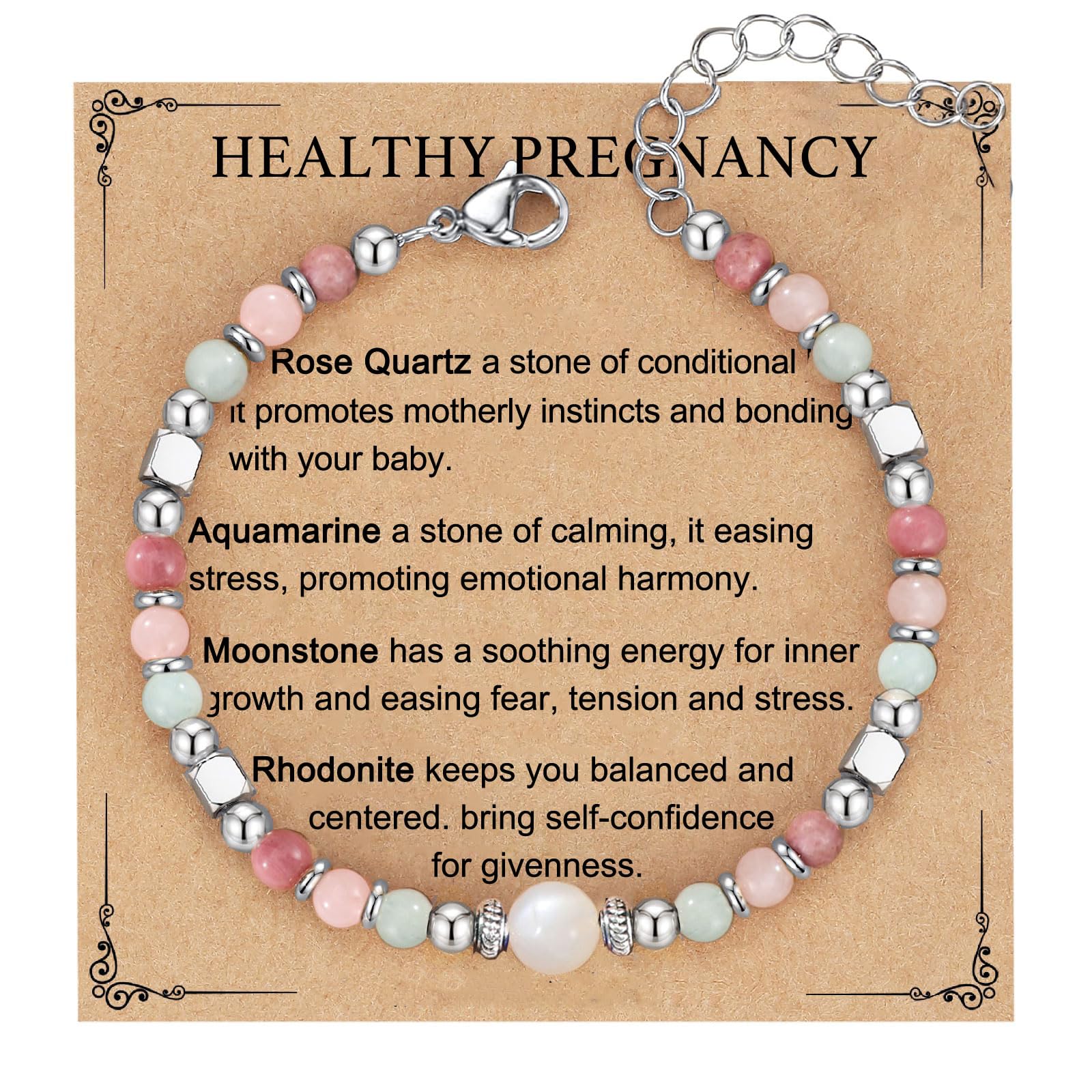 Triple Threat Protection Anxiety Relief Gifts for Women,Natural Healing Crystal Bracelet Evil Eye Jewelry for Her Friends