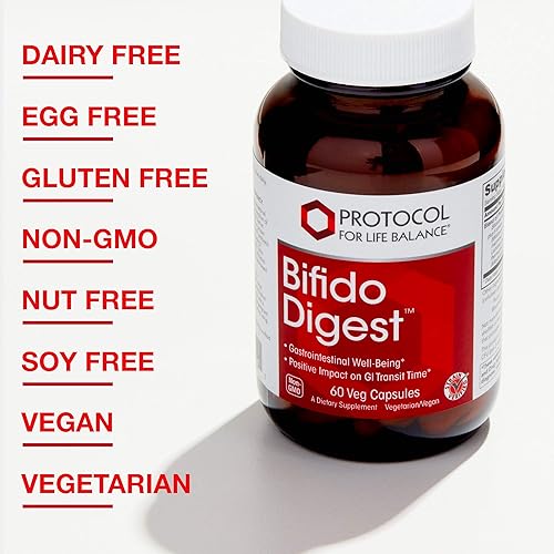 Miniatura 6 de Protocol Bifido Digest - 20 mil millones de UFC por porción - Soporte GI* - Sin lácteos, sin huevos y sin OMG - 60 cápsulas vegetales