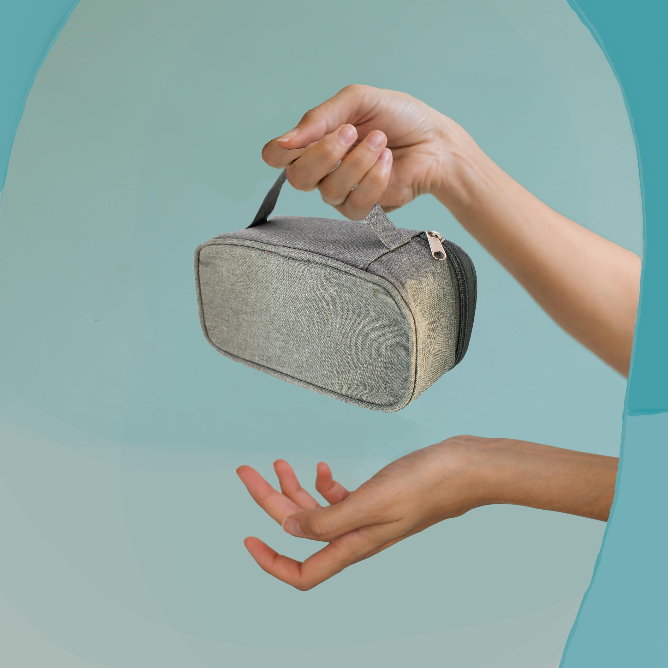 Mini organizer giornaliero per lenti a contatto, dispenser e stoccaggio, custodia da viaggio per lenti a contatto, universale per tutte le marche DailyLens (bambù bianco) - Organizer per uso