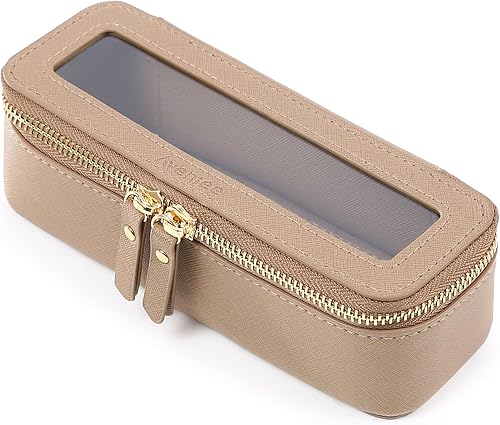 Miniatura 26 de Aveniee Bolsa organizadora de maquillaje transparente, bolsa de aseo de viaje, estuche cosmético para mujeres, bolsa portátil de maquillaje