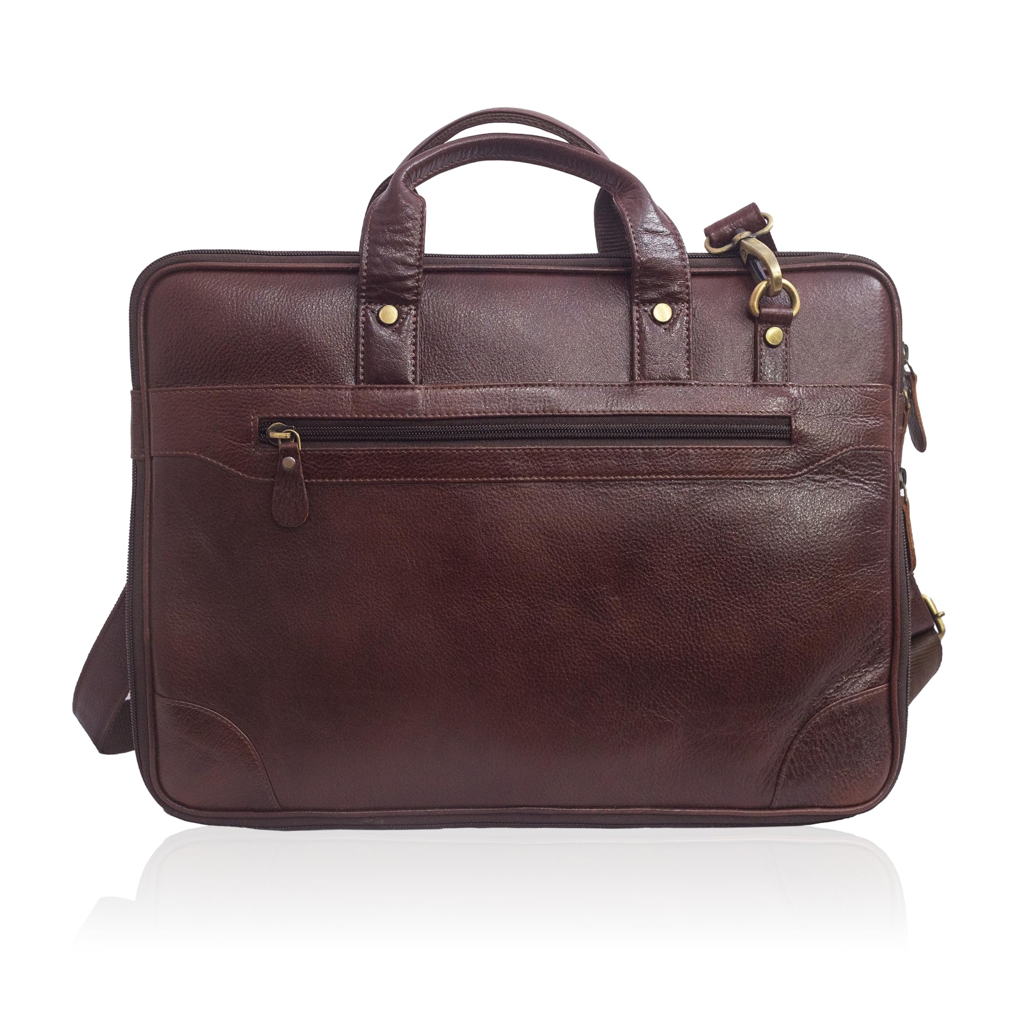 TANNIT Genuine Leather Office Bag for Men | 15.6 Inch Expandable Laptop Bag with Multiple Compartments | Water-Resistant, Adjustable Padded Straps, Trolley Strap | Ideal for Office and Travel (B0CXQS9WGL) Amazon Price History, Amazon Price Tracker