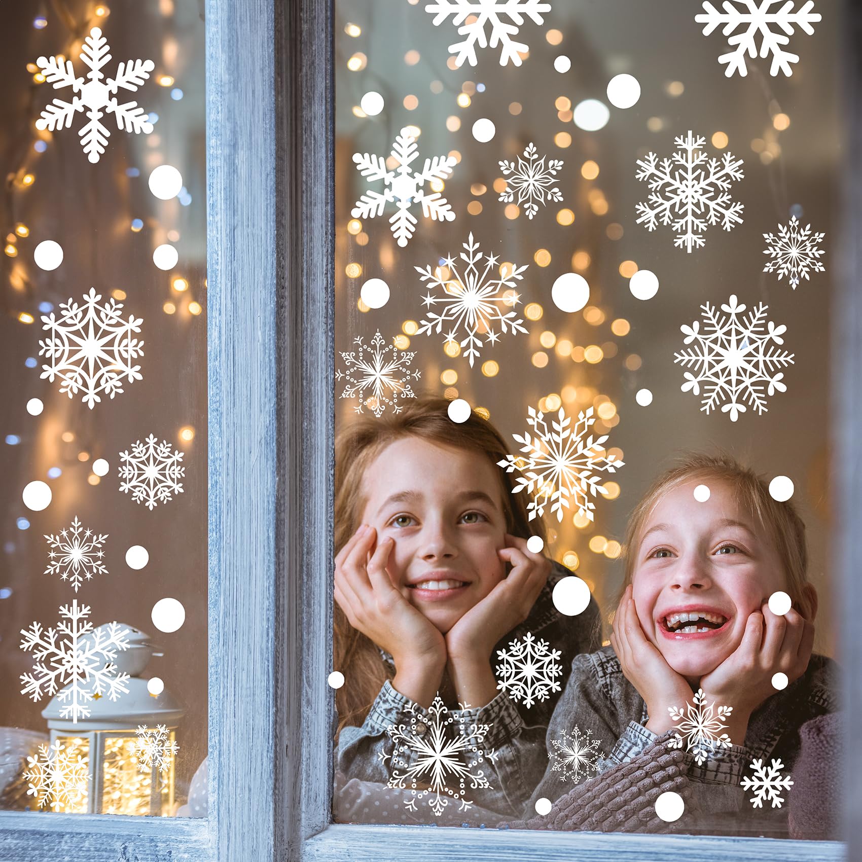 364 calcomanías de copo de nieve para ventana, calcomanías de copo de nieve de Navidad, 10 hojas de calcomanías de ventana de Navidad, decoraciones de copo de nieve para ventanas de vidrio,