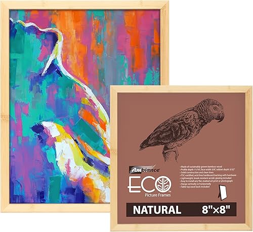 Miniatura 4 de Ambiance Eco Frames - Paquete de 4 marcos minimalistas ecológicos de madera sostenible para obras de arte pinturas dibujos exhibición y mucho más -