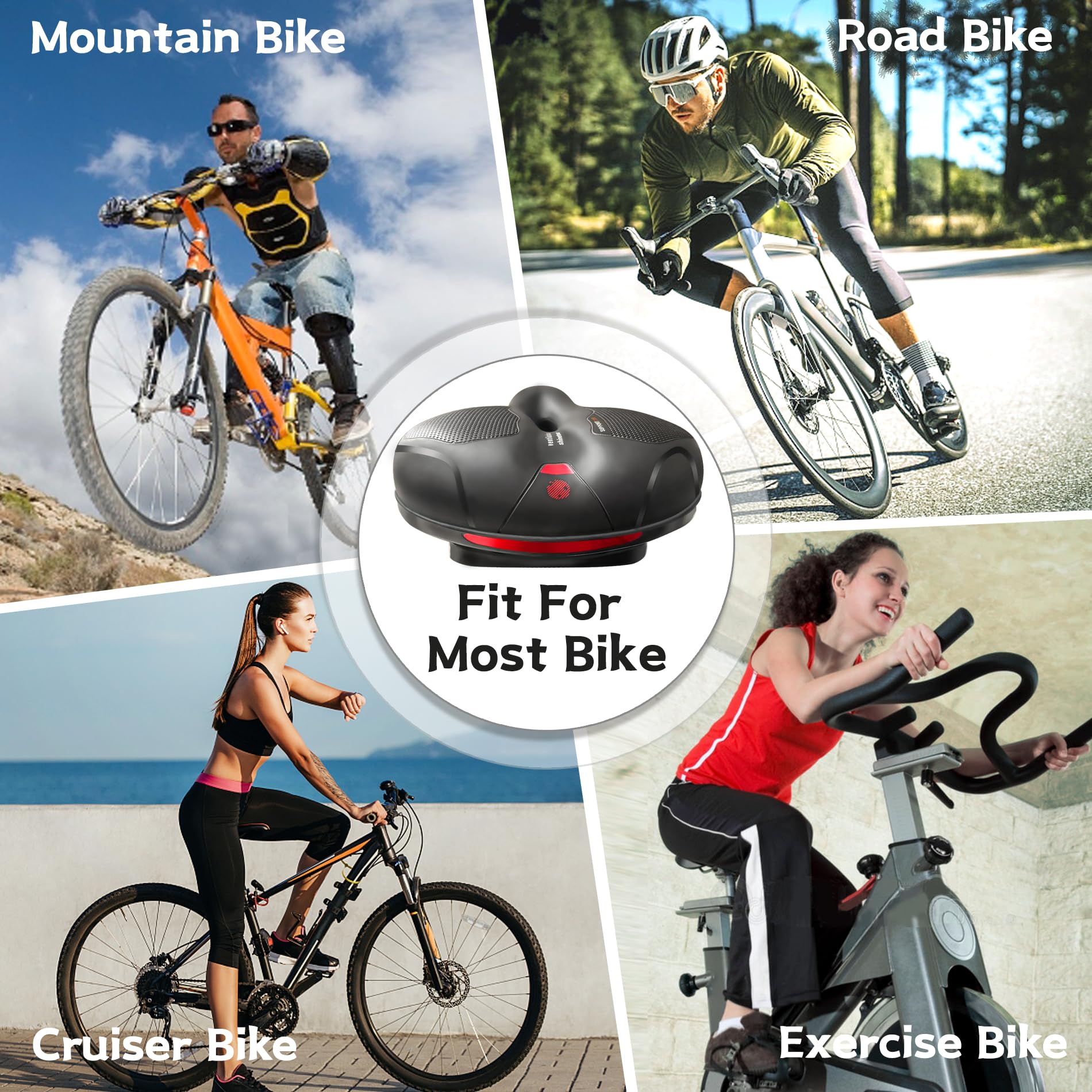 Sillin Bicicleta Comfort Muy Comodo para Montaña, Carretera, Urbana