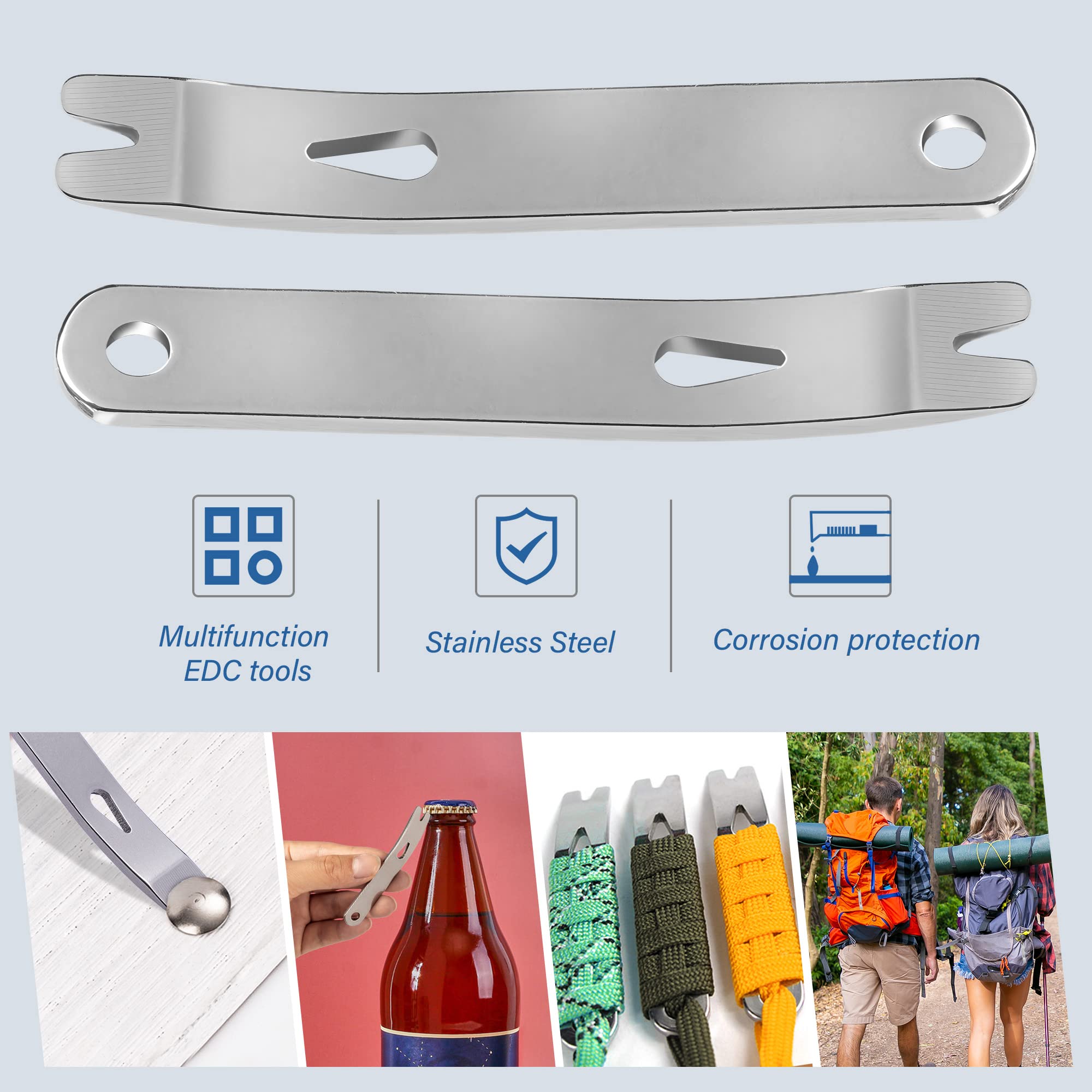 Kit 5 Mini Abridores RONRONS - Multifuncional Aço Inoxidável EDC