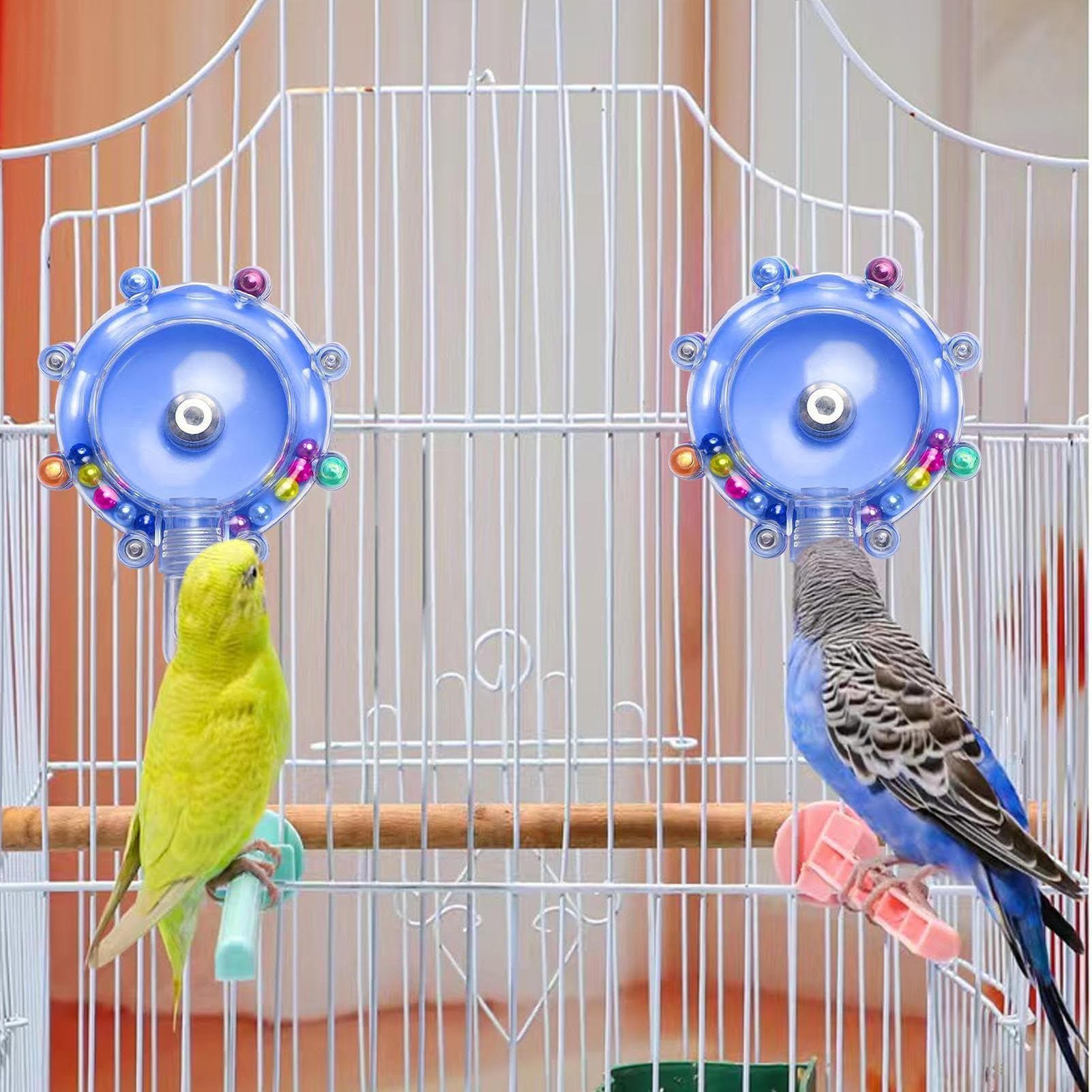 Whirling Bird Wheel, Interactive Foraging Toy, Treat Exercise Wheel with Rotating Feature, Play Parrot Activity Acrylic, Bird Toy with Engaging Style, Pet Accessory for Conure Cockatiel Courtyard - image 3