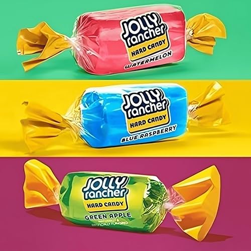 Miniatura 4 de Jolly Ranchers - Caramelos duros a granel. Sabor a fruta surtido, 4.5 libras de aproximadamente 350 caramelos duros envueltos individualmente,