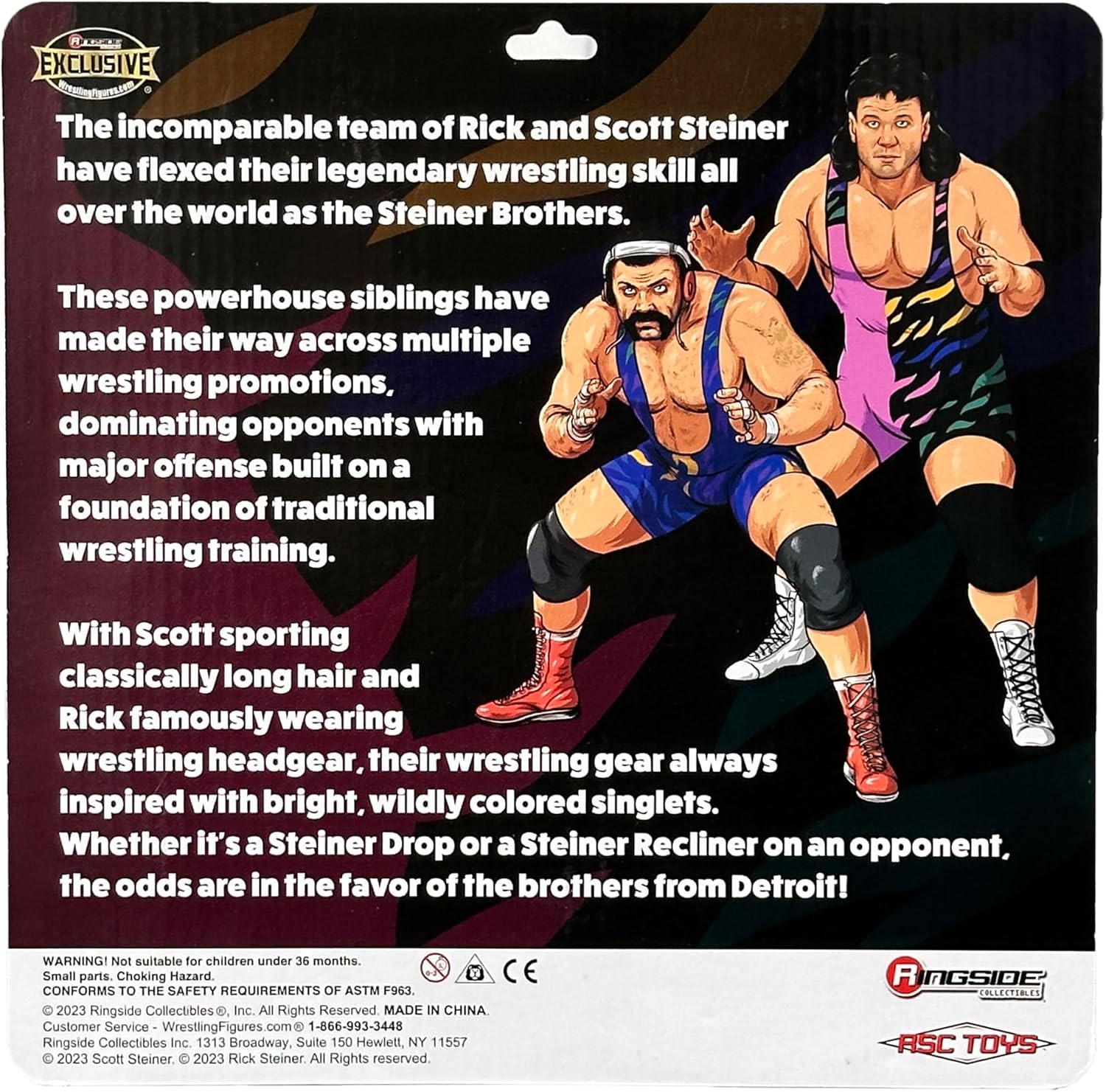 Ringside Steiner Brothers (Early 90's Gear) 2-Pack - Bell to Bell Exclusive Toy Wrestling Action Figures