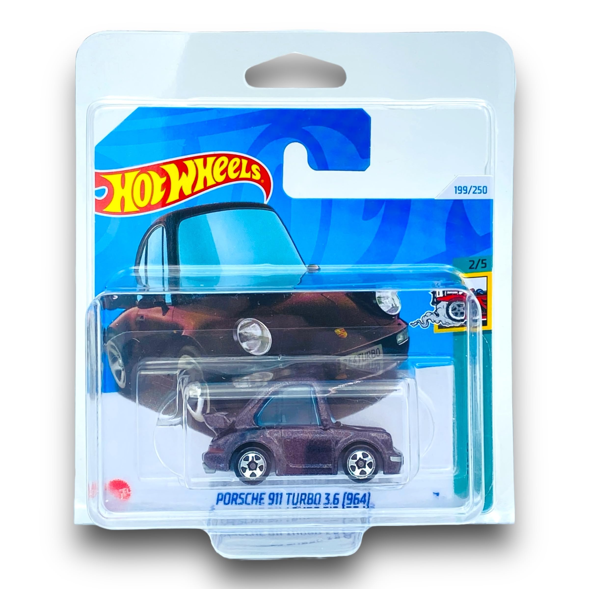 Hot Wheels Porsche 911 Turbo 3.6 (964) (Metallic Dark Purple) 2/5 Tooned - 2024-199/250 (Short Card) - includes a KLAS Car Keeper Protector Case - HTB41