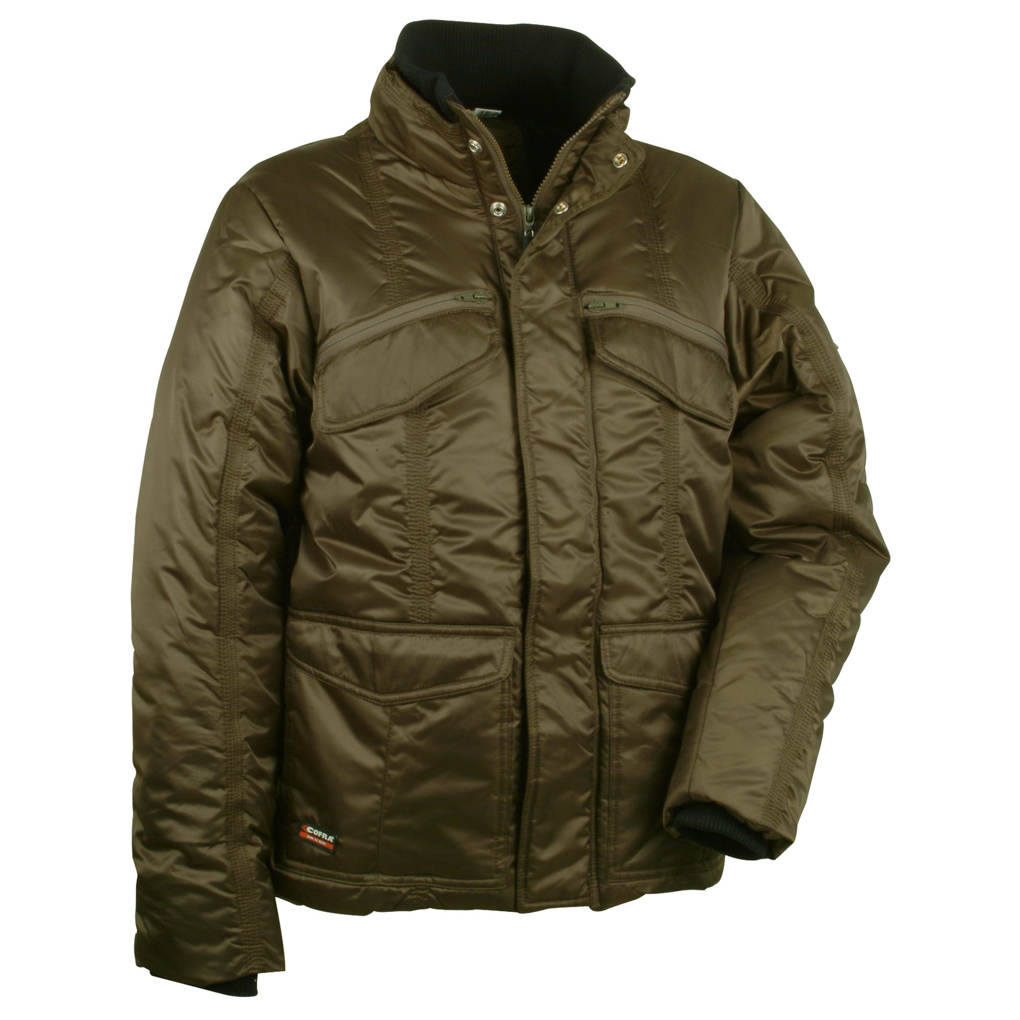 Cofra, 40-00V09503-54, Giacca invernale con caldo foderato giacca lavoro cappuccio cibo V095, taglia 54, colore marrone
