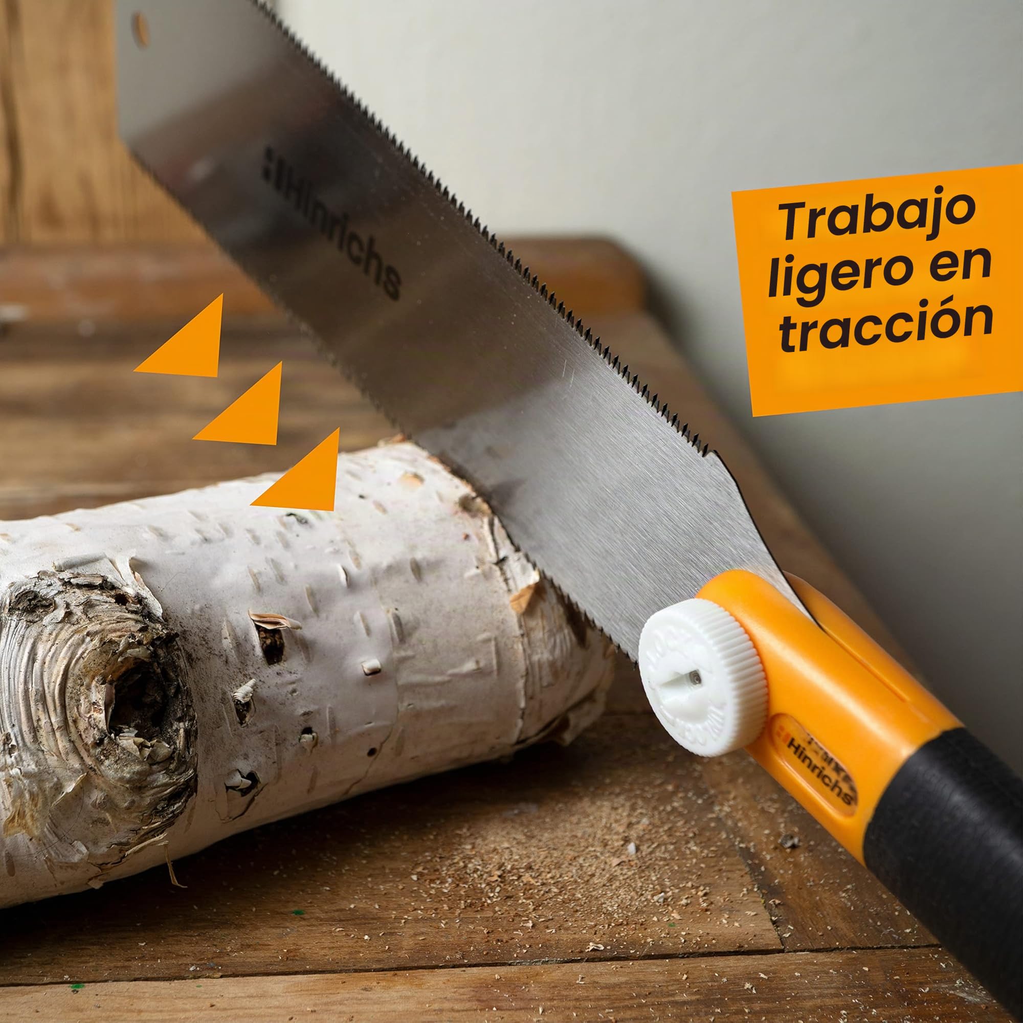 Hinrichs Sierra de Estilo Japonés Ryoba 25 cm - Sierra para Madera de Acero al Carbono - Serrucho de Doble Cara para Madera y Plástico - Sierra de Mano