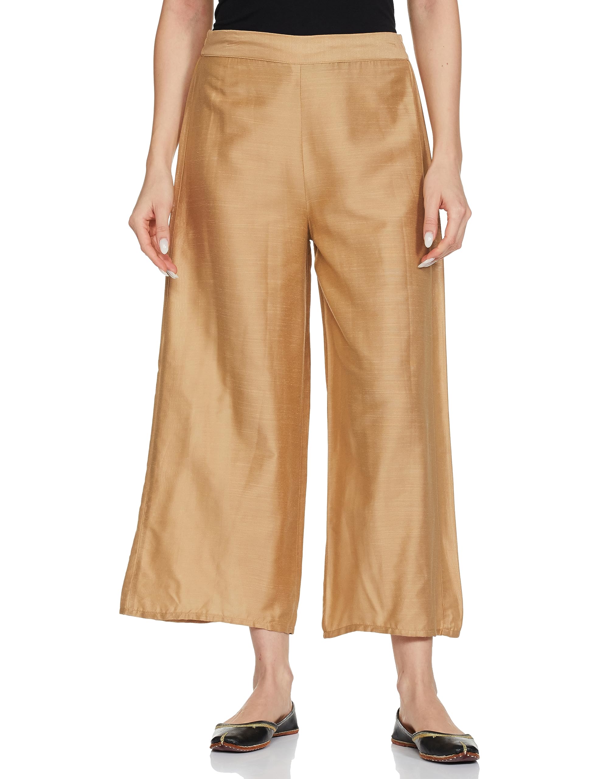 W for Woman Damen-Culottes aus Rayon-Gold, solide