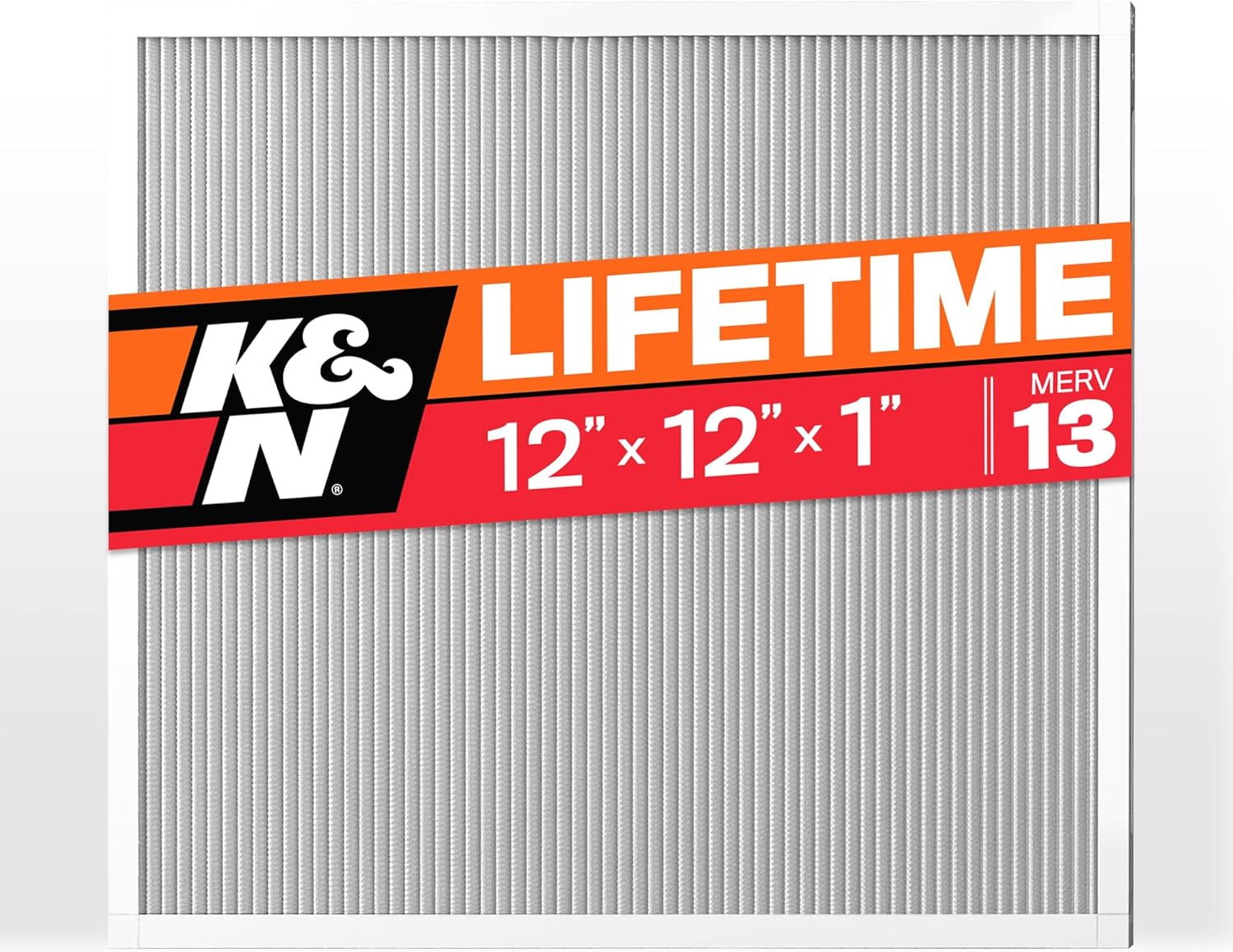 K&N 12X12X1 HVAC Furnace Air Filter, Lasts a Lifetime, Washable, Merv 13, the Last HVAC Filter You Will Ever Buy, Breathe Safely at Home or in the Office, HVC-13-11212
