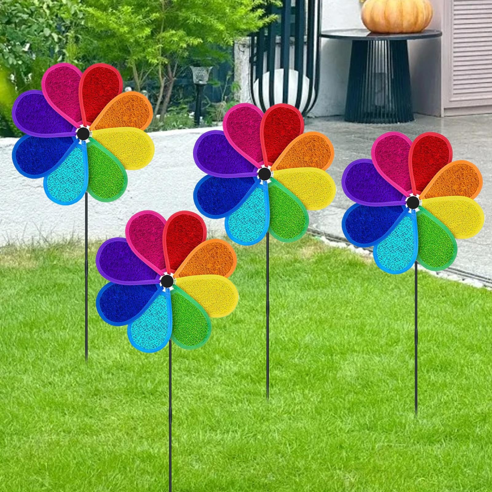 1 Pieza olinillo De Viento Ornaental Reflectante, Herraienta De Decoración De Jardín Anti-pájaros Para Decoración De Patio Y Festivales | SHEIN