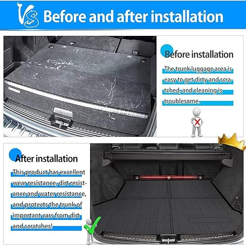 Vista 134 de Powerty Alfombrilla de maletero para Honda Pilot 2016-2021 2022, alfombrillas de carga TPE para todo tipo de clima, forro de carga para asiento