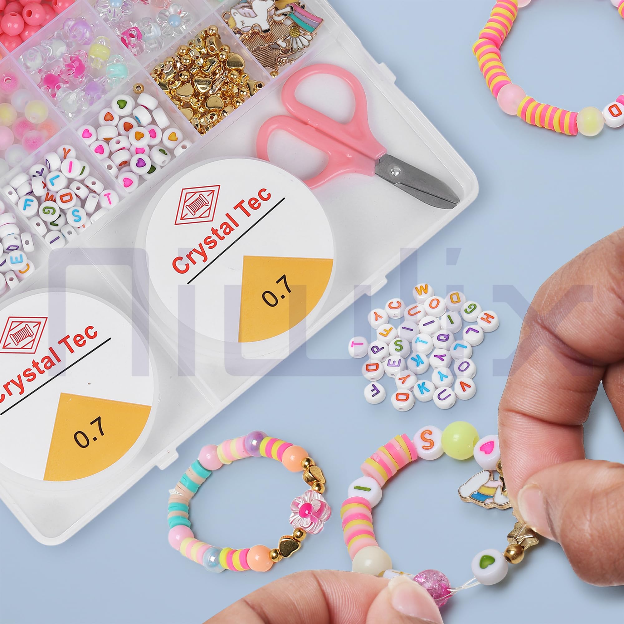 Niwlix Bracelet Making Kit for Girls, Jewellery Making Kit for Kids DIY Bead Set Making, Toys for Girls 7-14 Years Old (Unicorn Bracelet Kit) 1