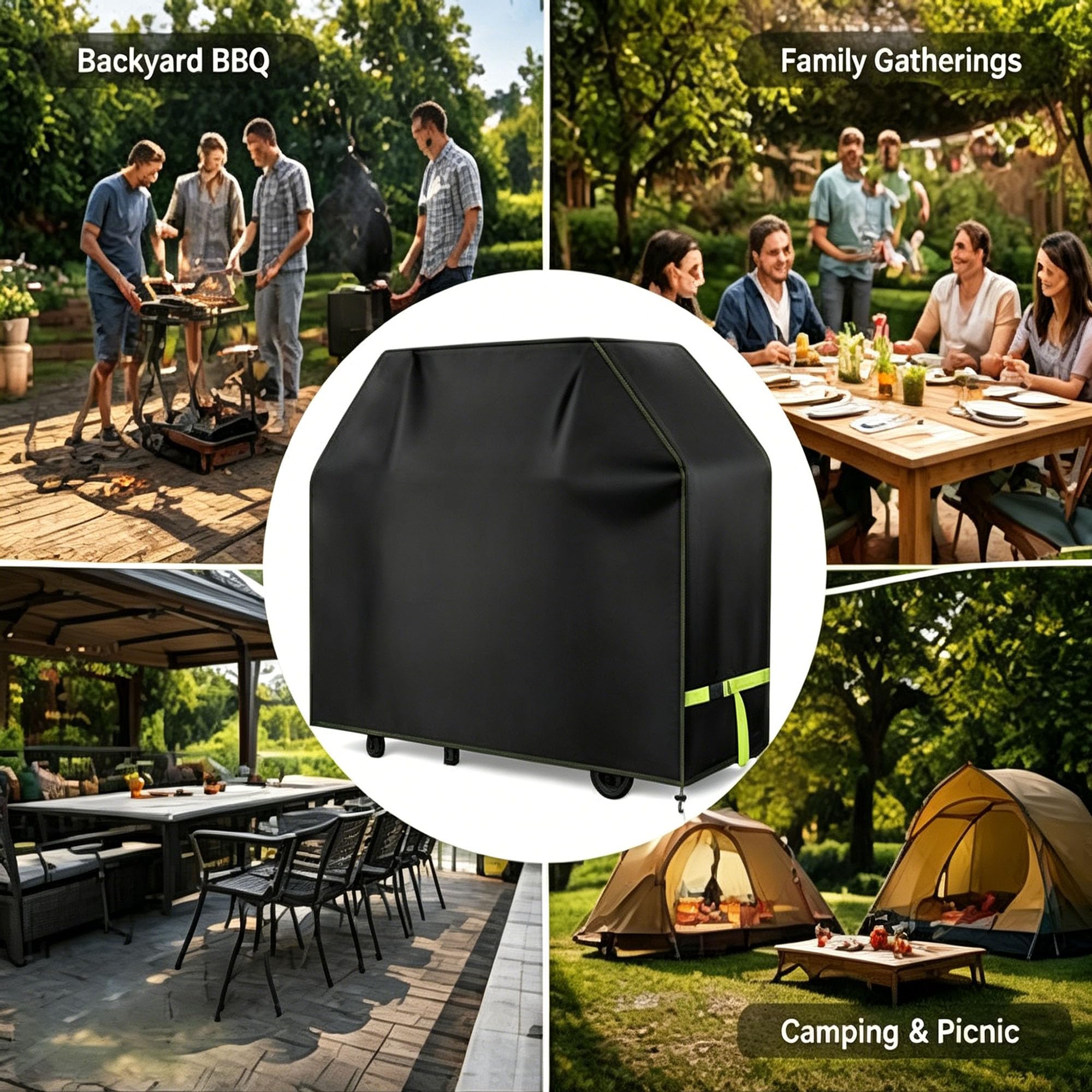 Funda para Barbacoa Impermeable Cubierta Protectora BBQ Exterior para Napoleon Freestyle 425 2020-2026 | Viento Desgarros y Polvo with Buckle Straps Patio