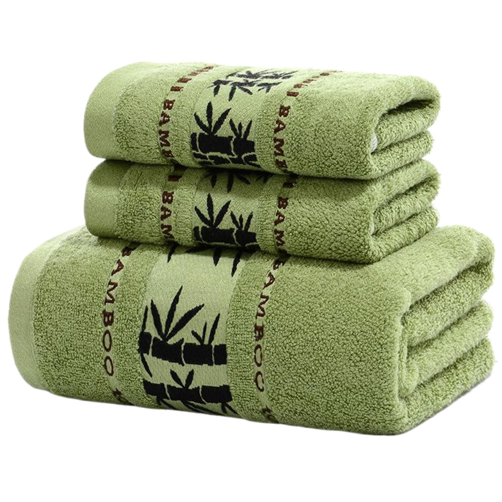 Toallas de lujo para baño: juego de 3 toallas de bambú suaves, grandes y lavables
