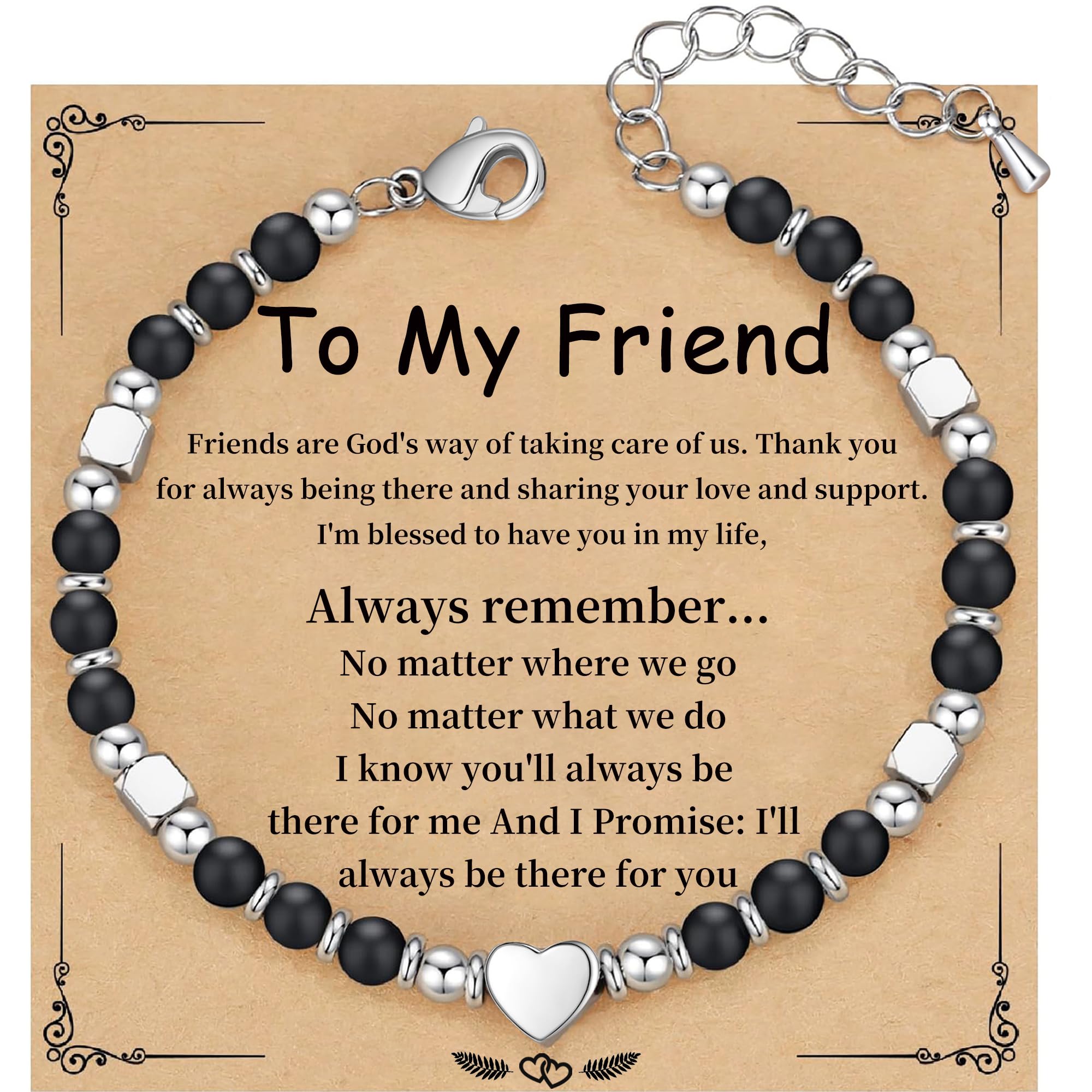 Best Friend Bracelet Gifts for Women Sister Bestie, Christmas Gift for Teens Mom Daughter Granddaughter Birthday Gift for Her Stocking Stuffers