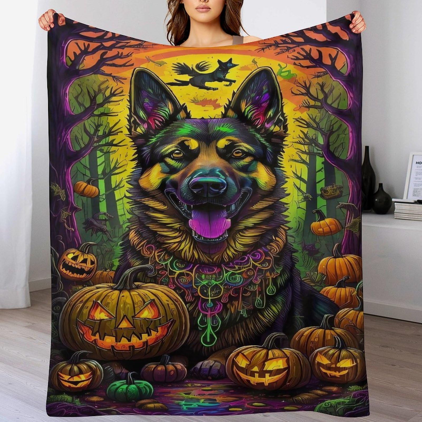 Couverture en Flannel Berger Allemand Polaire Peluche Douce 150x200cm