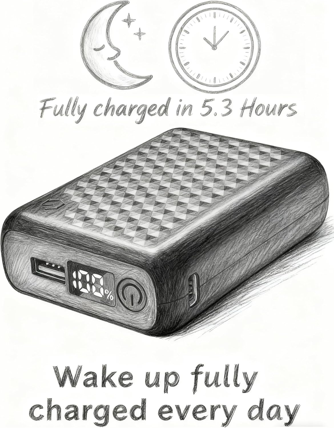 18400mAh Heated Jacket Battery Pack, 12V/5V Power Bank for Heating Coat & Vest - Image 4